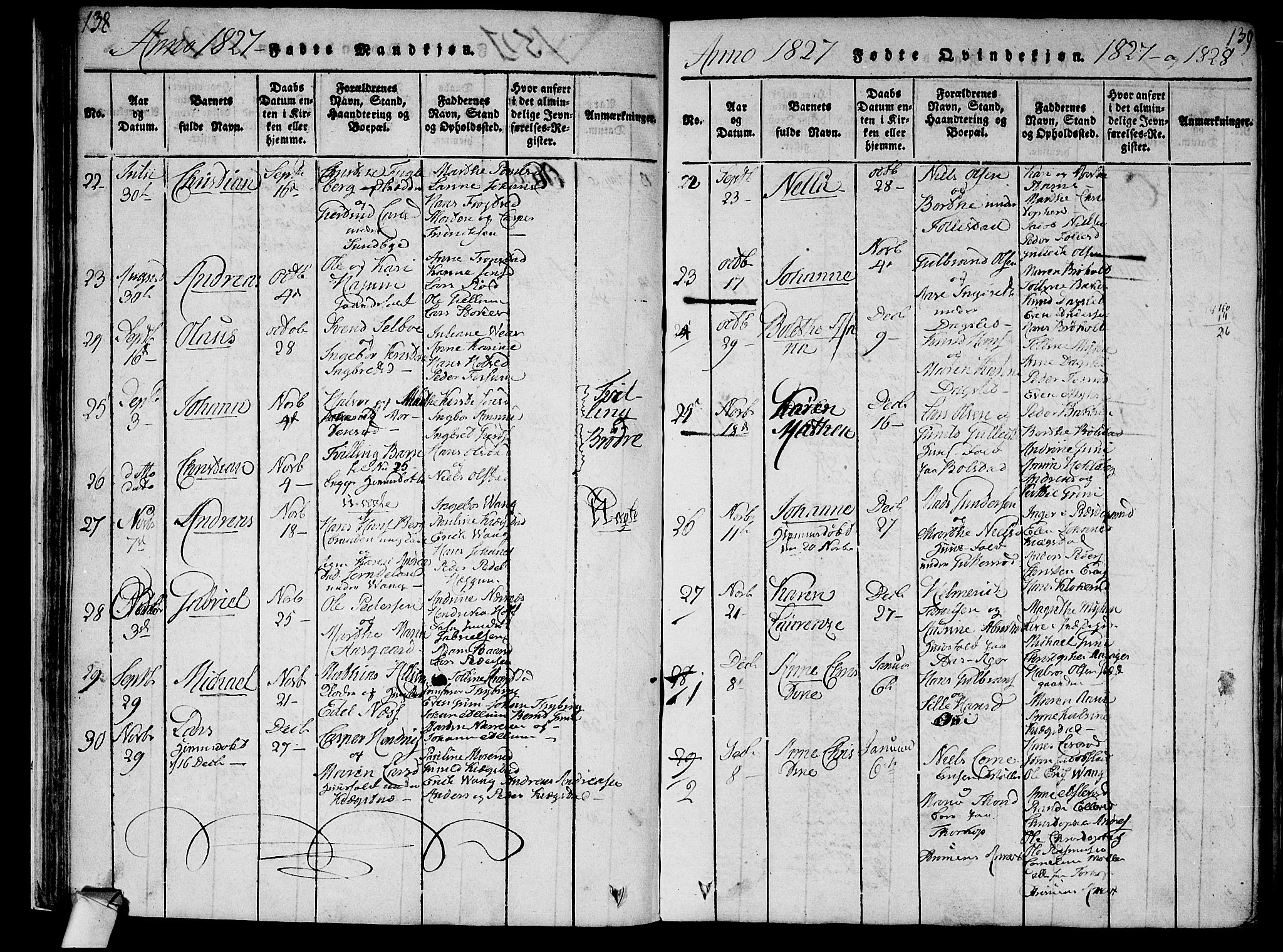 Røyken kirkebøker, SAKO/A-241/F/Fa/L0004: Parish register (official) no. 4, 1814-1832, p. 138-139
