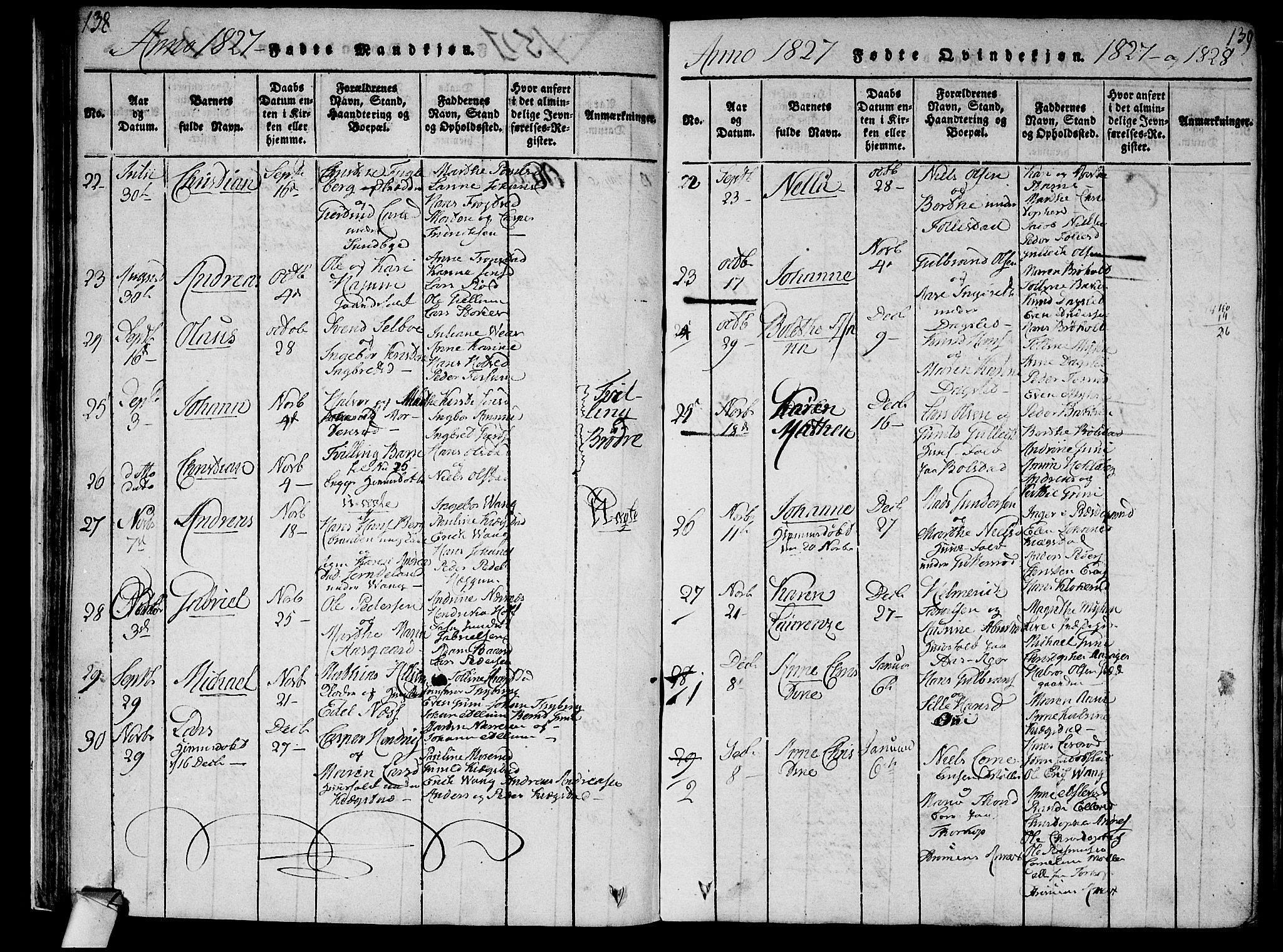 Røyken kirkebøker, AV/SAKO-A-241/F/Fa/L0004: Parish register (official) no. 4, 1814-1832, p. 138-139