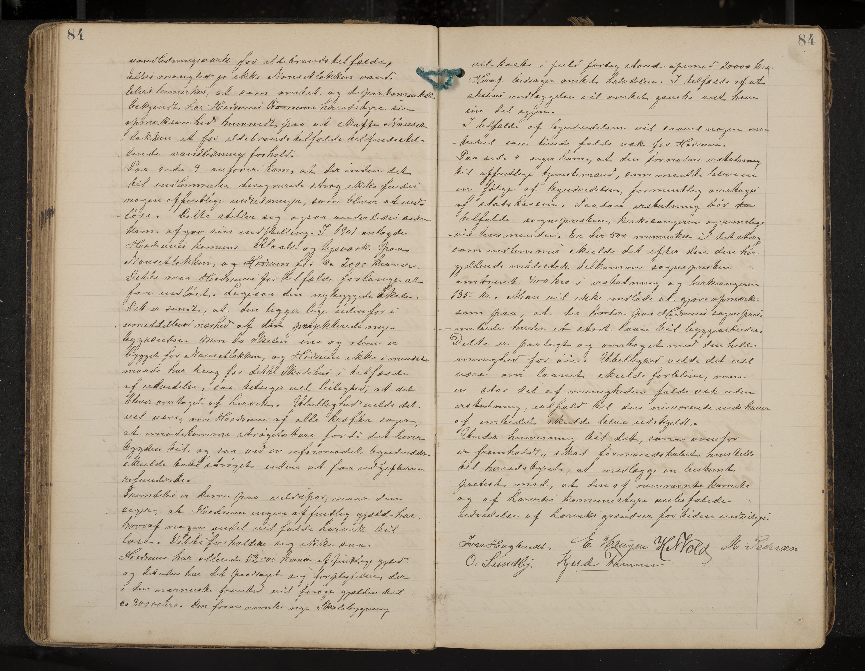 Hedrum formannskap og sentraladministrasjon, IKAK/0727021/A/Aa/L0005: Møtebok, 1899-1911, p. 84