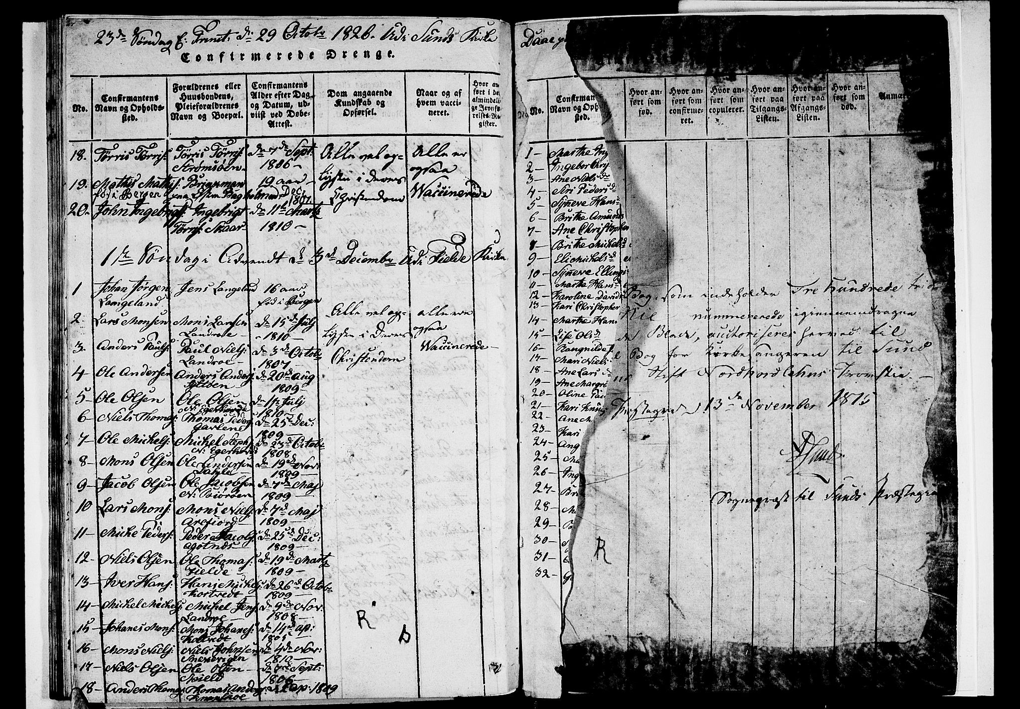 Sund sokneprestembete, AV/SAB-A-99930: Parish register (copy) no. A 1, 1816-1827, p. 264