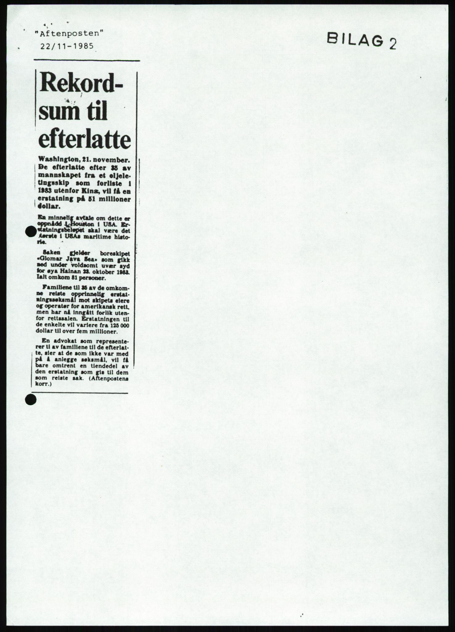 Pa 1503 - Stavanger Drilling AS, AV/SAST-A-101906/Da/L0001: Alexander L. Kielland - Begrensningssak Stavanger byrett, 1986, p. 846