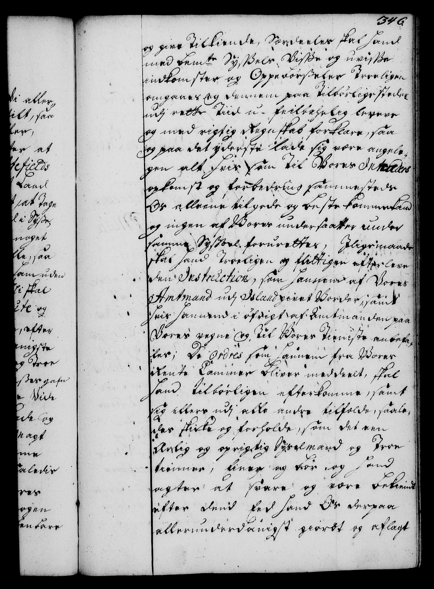 Rentekammeret, Kammerkanselliet, AV/RA-EA-3111/G/Gg/Gge/L0002: Norsk bestallingsprotokoll med register (merket RK 53.26), 1730-1744, p. 346