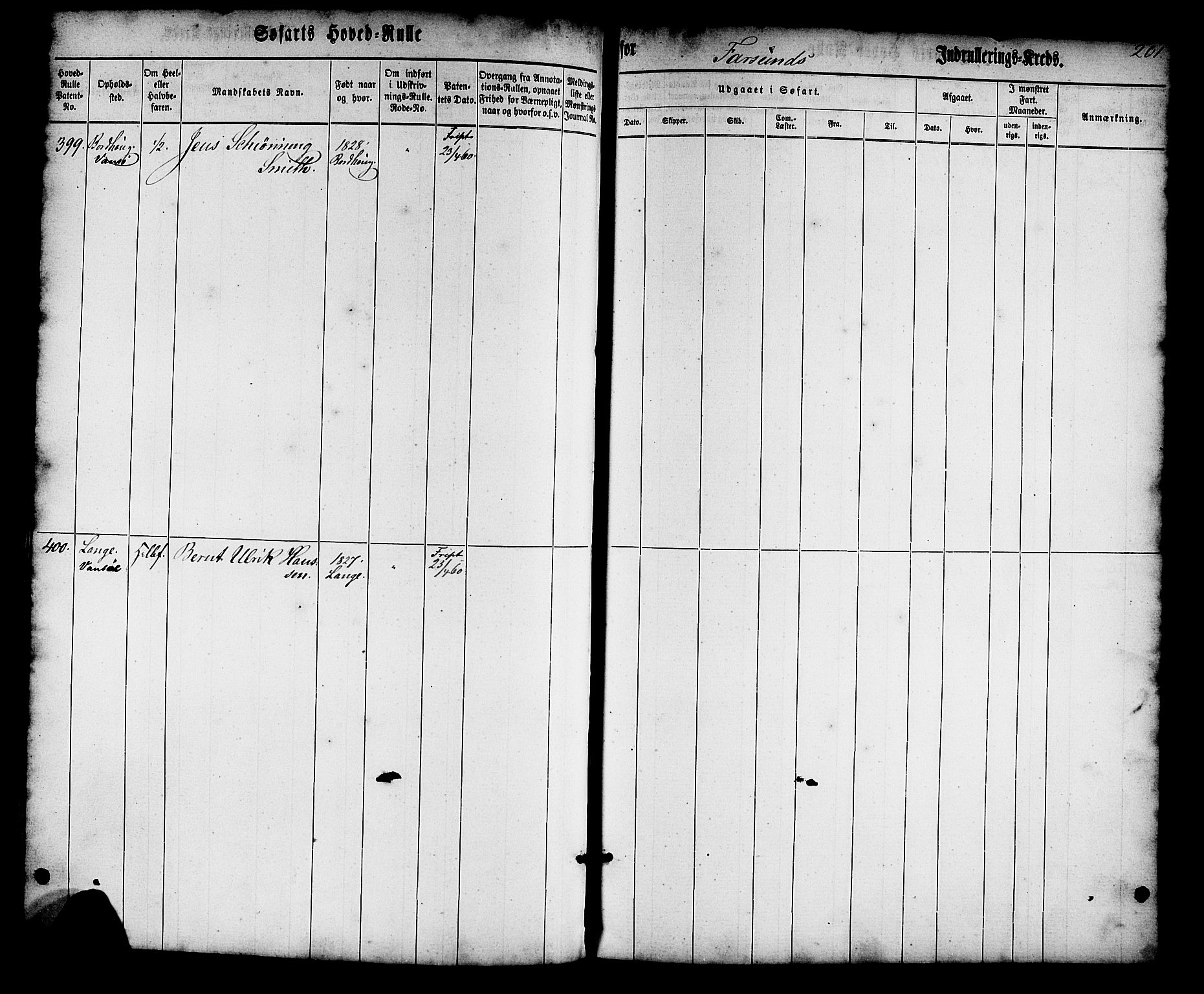 Farsund mønstringskrets, SAK/2031-0017/F/Fb/L0013: Hovedrulle nr 1-574, Z-5, 1860-1869, p. 203