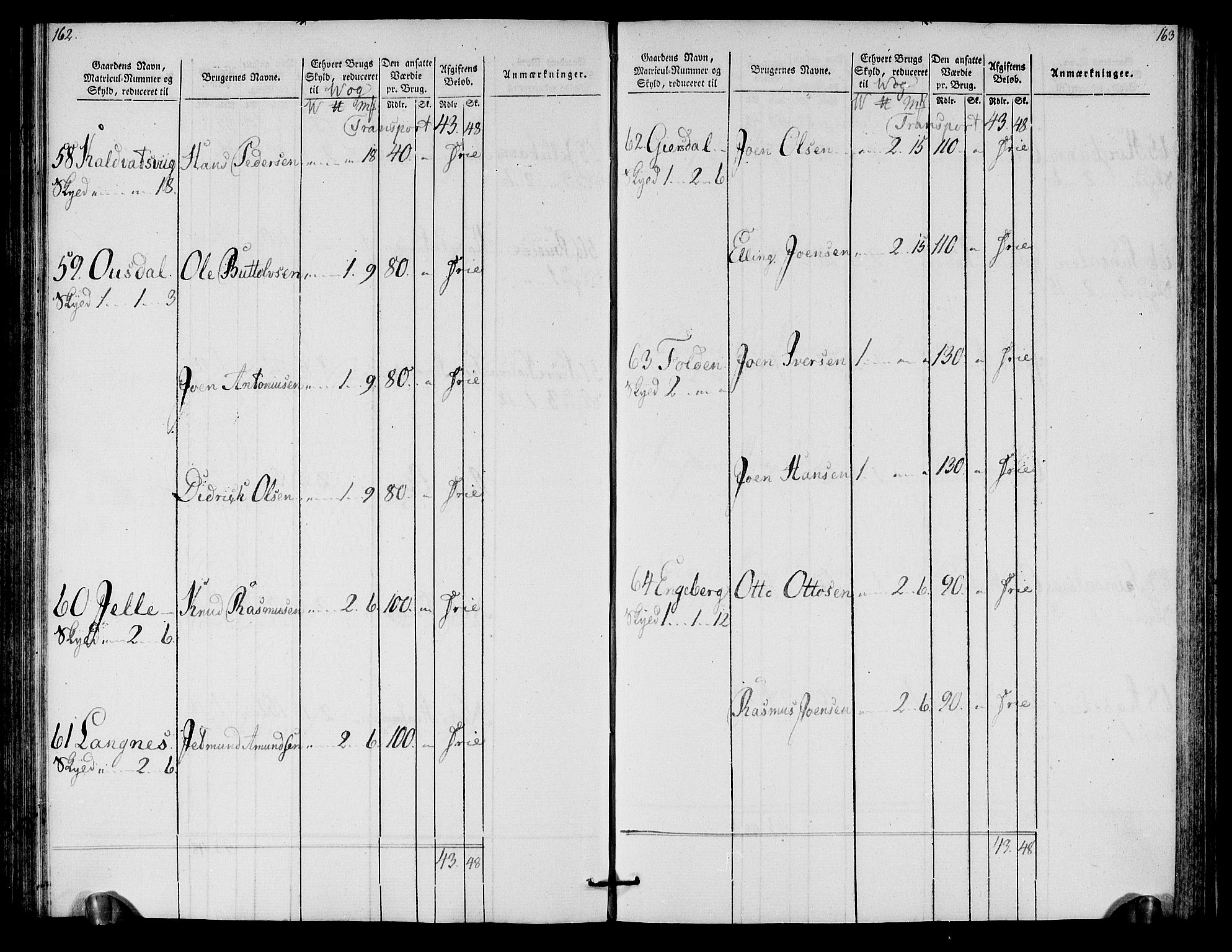 Rentekammeret inntil 1814, Realistisk ordnet avdeling, AV/RA-EA-4070/N/Ne/Nea/L0125b: Sunnmøre fogderi. Oppebørselsregister for fogderiets søndre del, 1803, p. 83