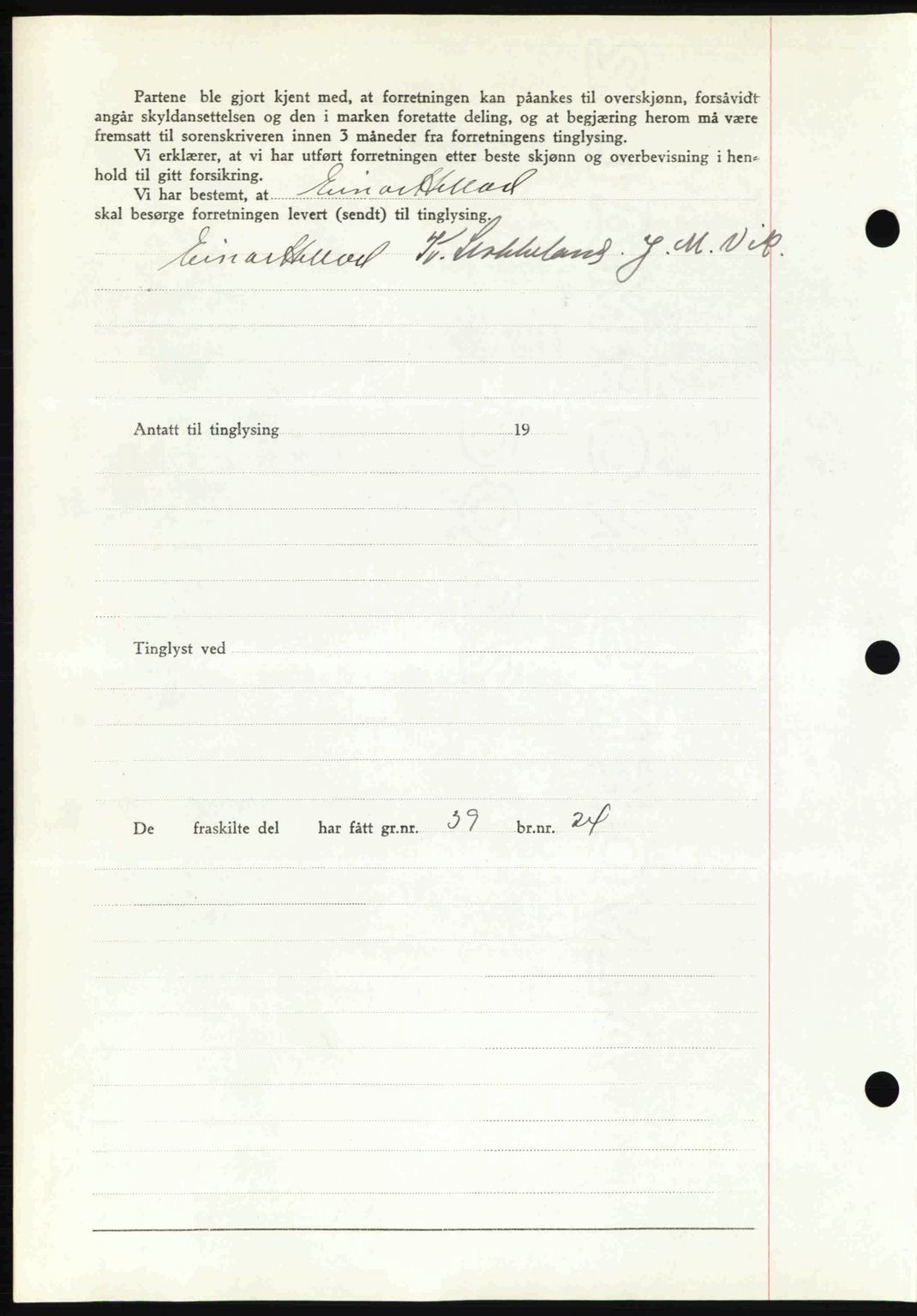 Romsdal sorenskriveri, AV/SAT-A-4149/1/2/2C: Mortgage book no. A11, 1941-1942, Diary no: : 1917/1941