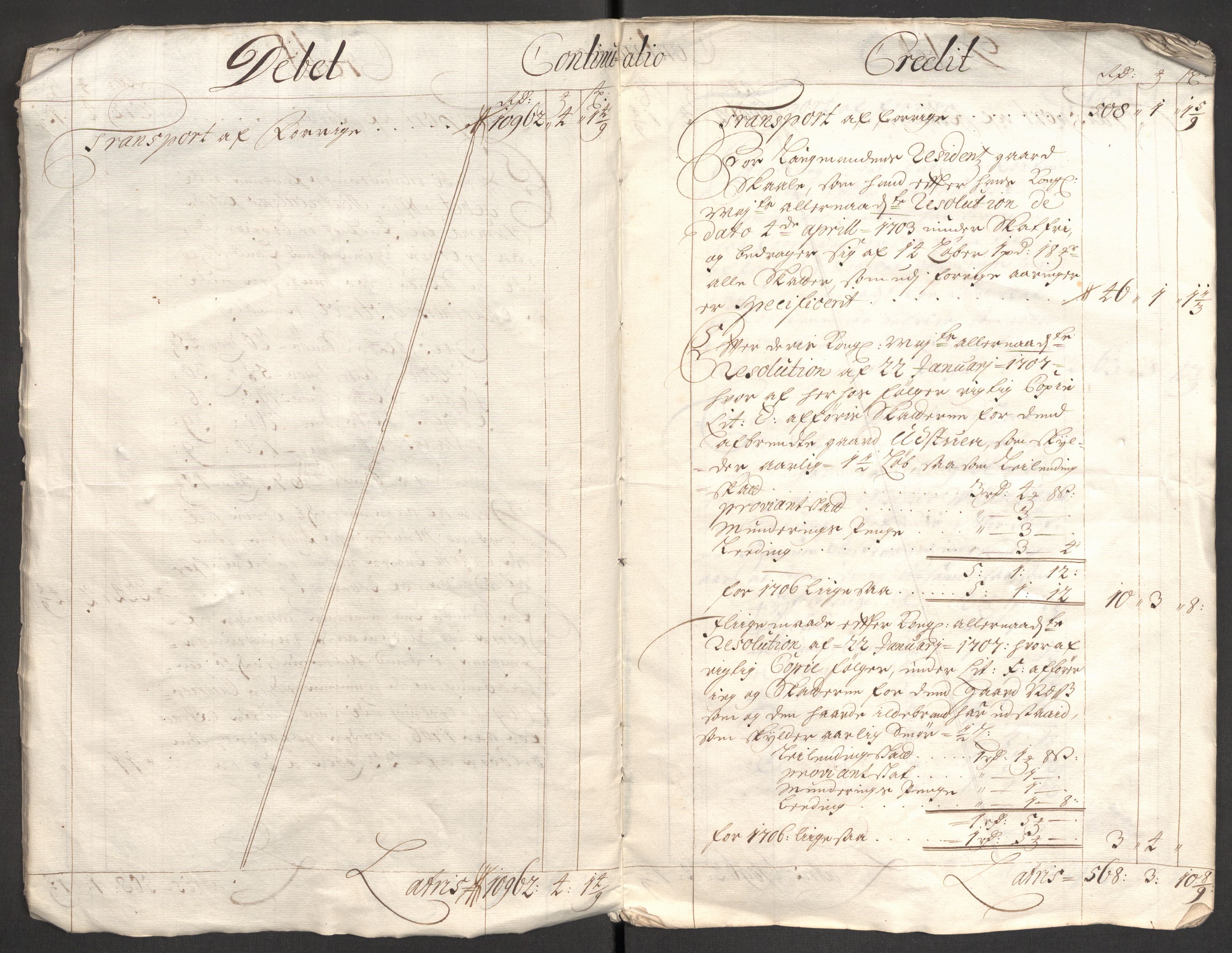 Rentekammeret inntil 1814, Reviderte regnskaper, Fogderegnskap, AV/RA-EA-4092/R48/L2984: Fogderegnskap Sunnhordland og Hardanger, 1706-1707, p. 289