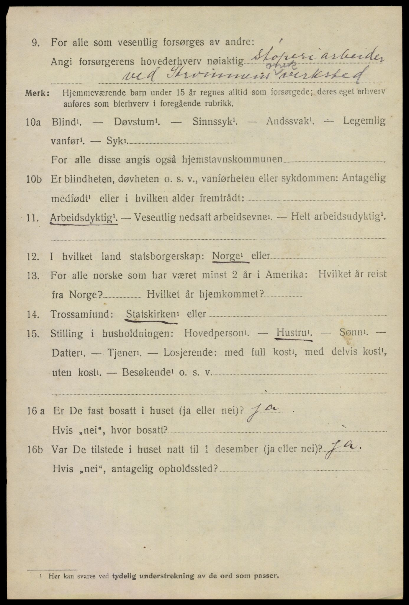 SAO, 1920 census for Skedsmo, 1920, p. 9296