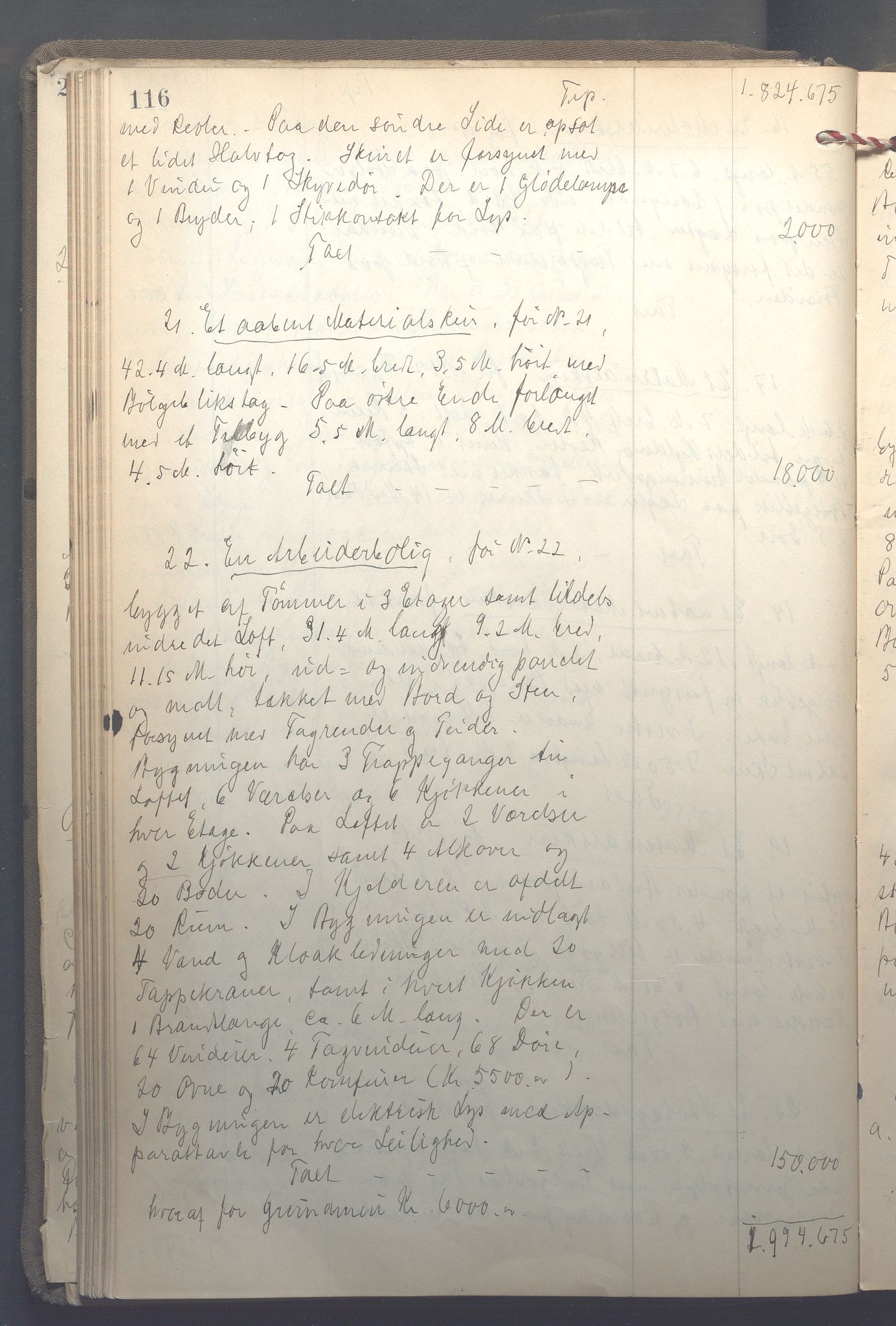Lensmennene i Aker, OBA/A-10133/F/Fb/L0002: Branntakstprotokoll, 1922-1929, p. 116