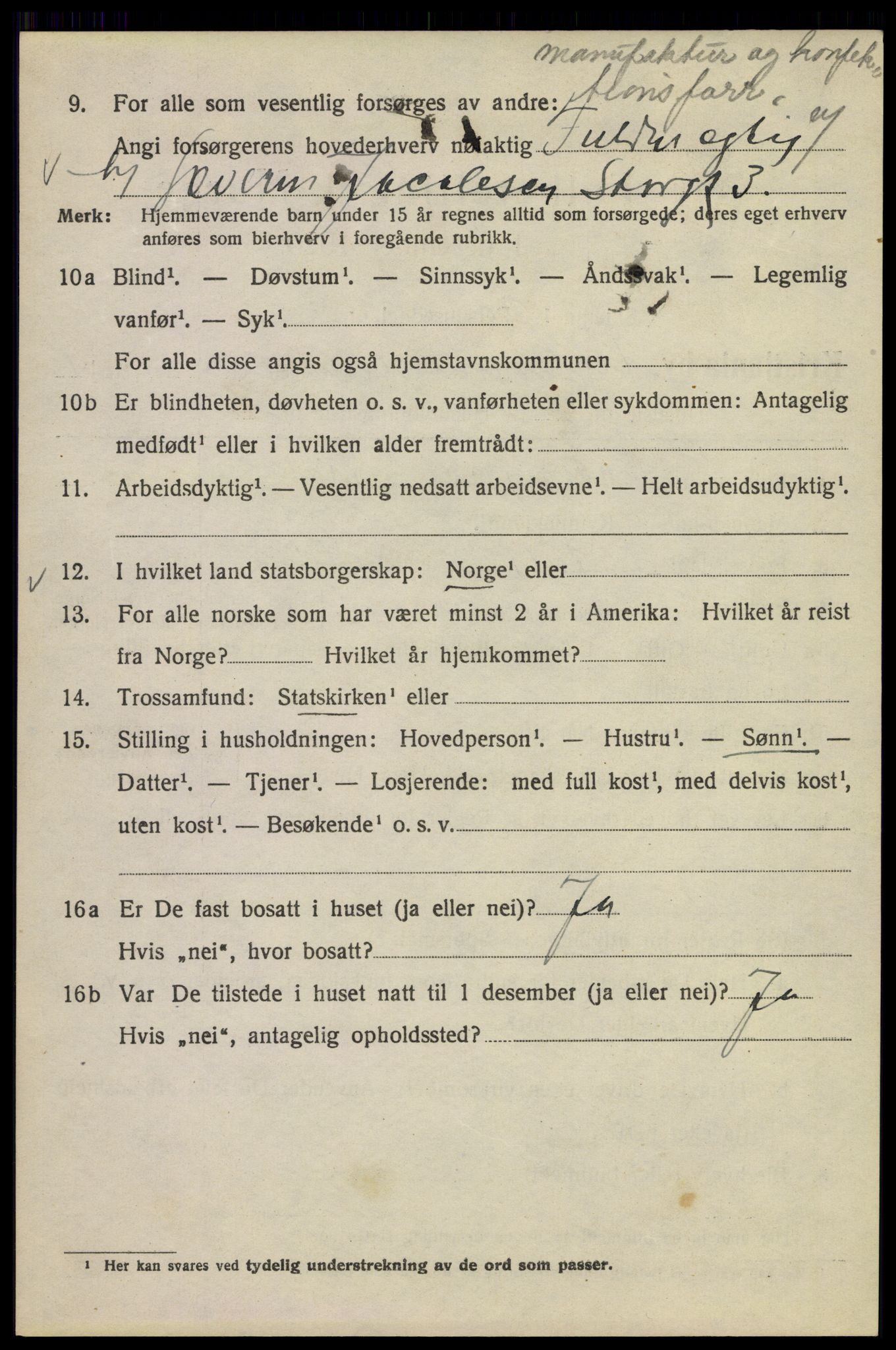 SAO, 1920 census for Kristiania, 1920, p. 614562