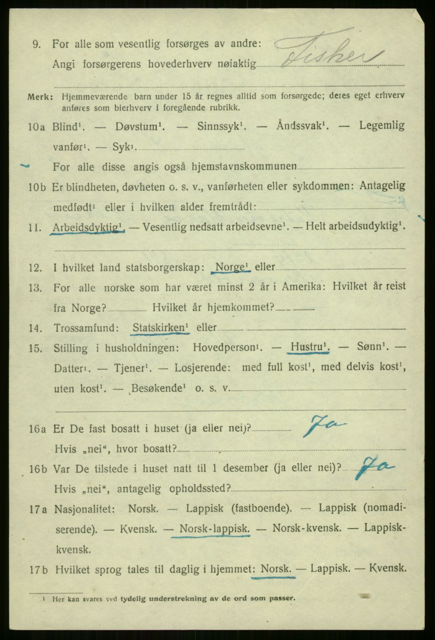 SATØ, 1920 census for Sørreisa, 1920, p. 1036