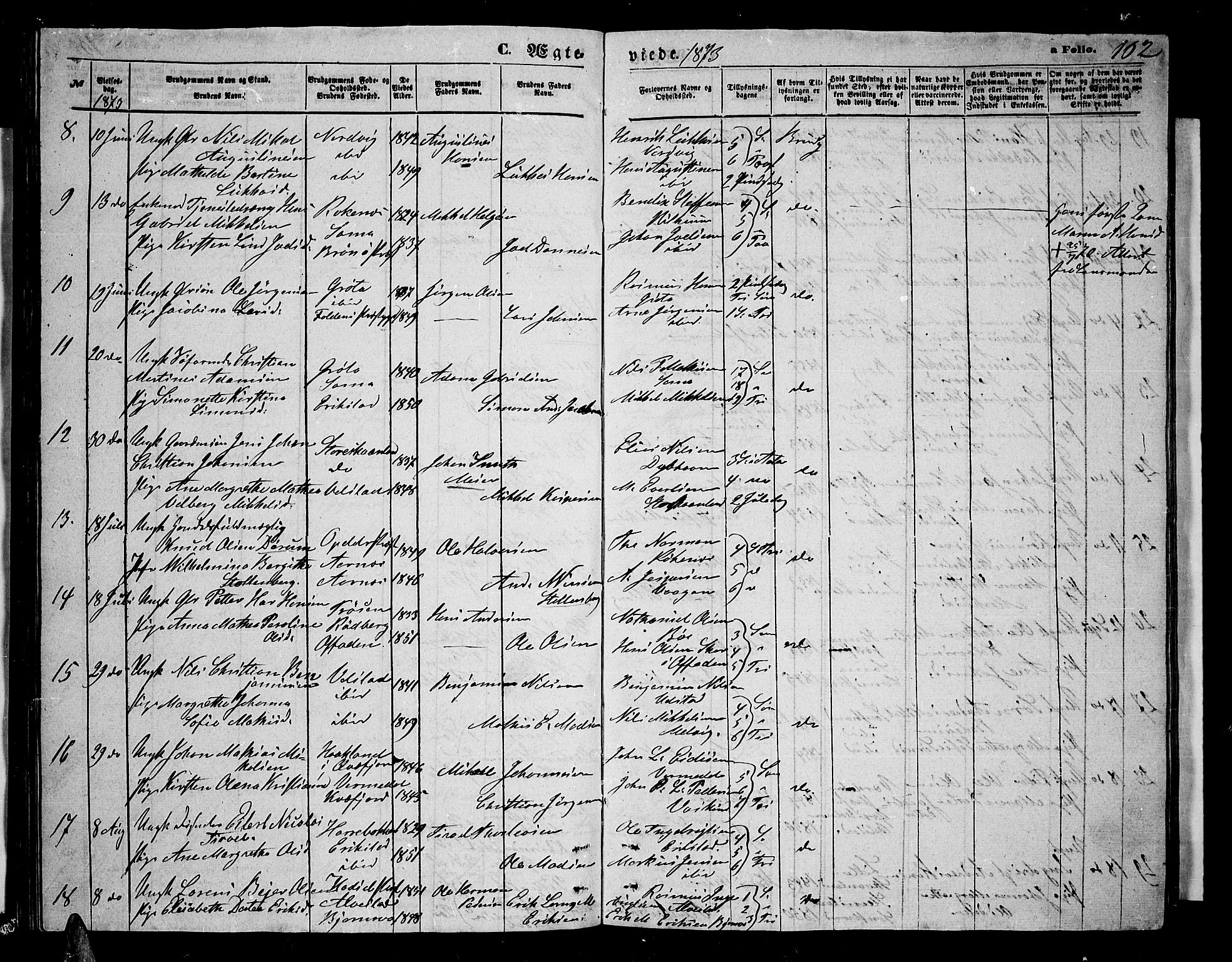 Trondenes sokneprestkontor, SATØ/S-1319/H/Hb/L0009klokker: Parish register (copy) no. 9, 1870-1876, p. 162