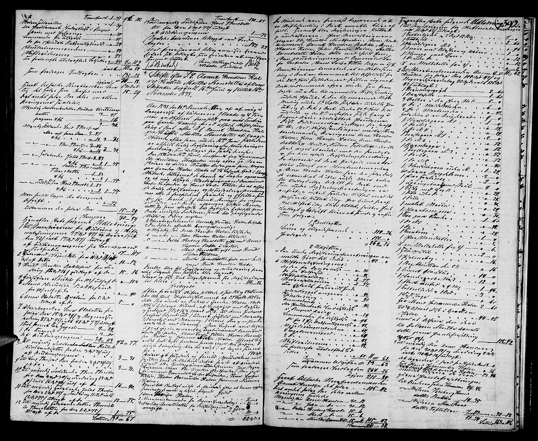 Sunnhordland sorenskrivar, AV/SAB-A-2401/1/H/Ha/Had/L0004: Skifteprotokollar. Føyen, Fjære og Våg. Register i protokoll., 1834-1838, p. 391b-392a