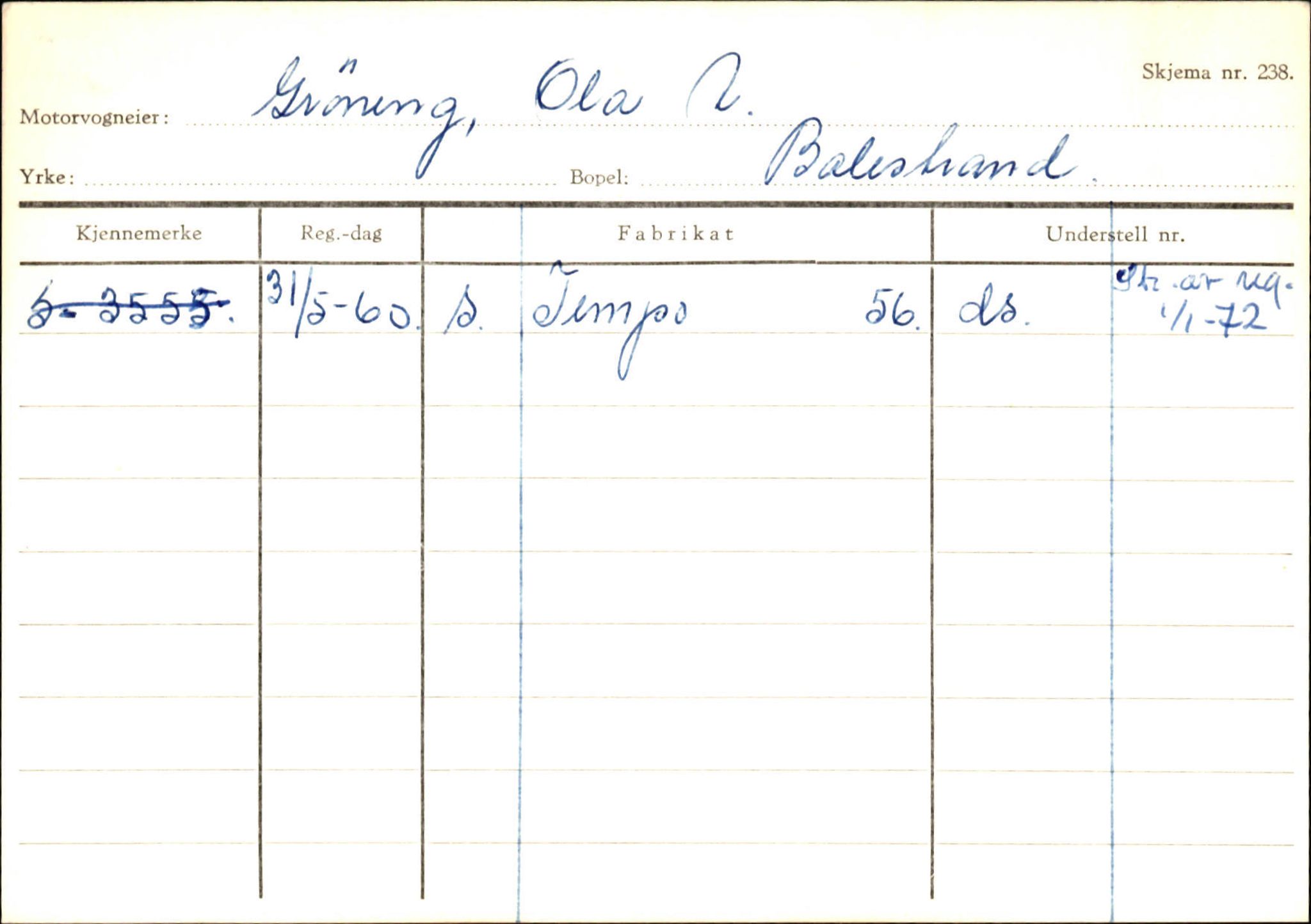 Statens vegvesen, Sogn og Fjordane vegkontor, AV/SAB-A-5301/4/F/L0132: Eigarregister Askvoll A-Å. Balestrand A-Å, 1945-1975, p. 1775