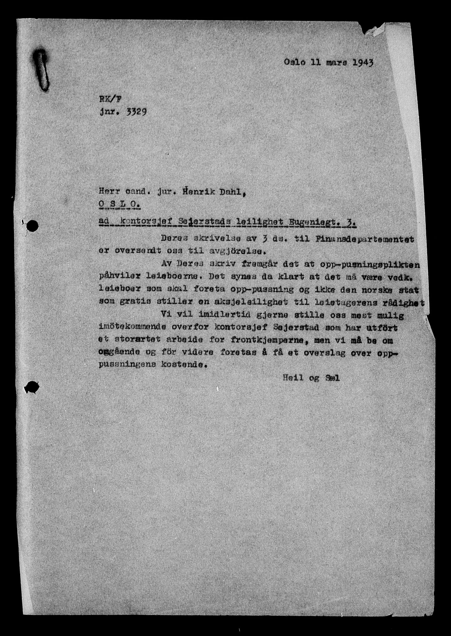 Justisdepartementet, Tilbakeføringskontoret for inndratte formuer, AV/RA-S-1564/H/Hc/Hcc/L0986: --, 1945-1947, p. 72