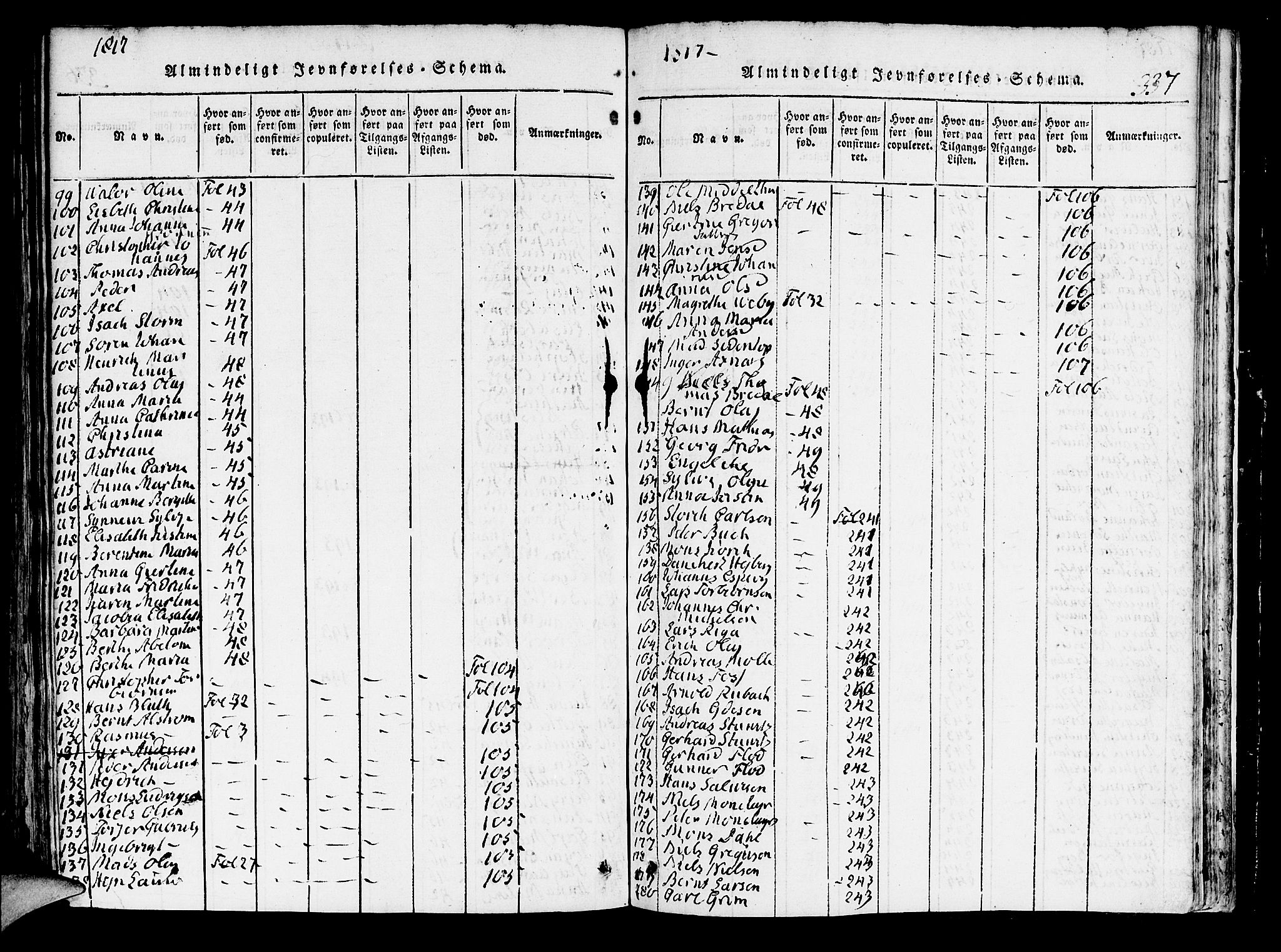 Domkirken sokneprestembete, SAB/A-74801/H/Hab/L0001: Parish register (copy) no. A 1, 1816-1821, p. 337