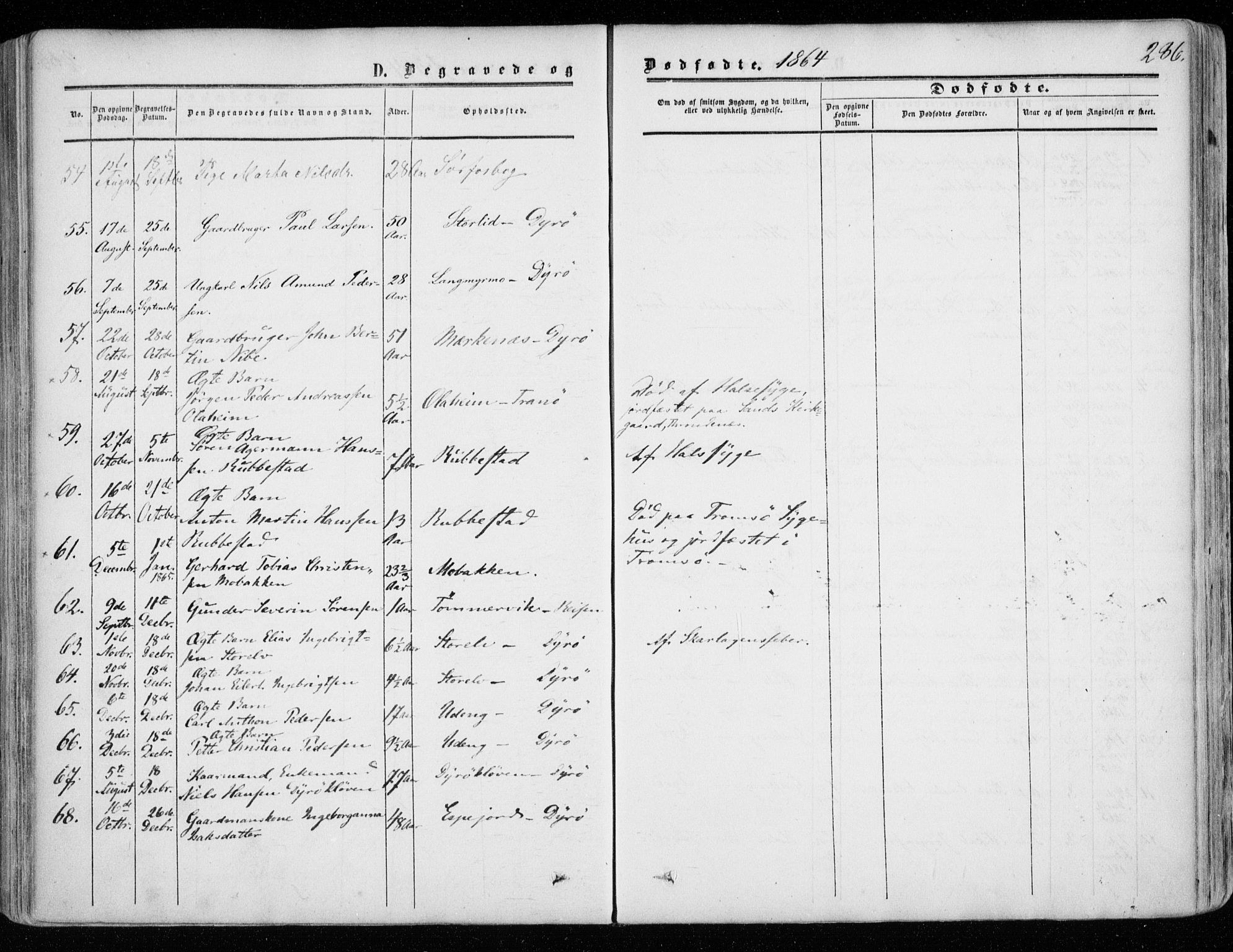 Tranøy sokneprestkontor, AV/SATØ-S-1313/I/Ia/Iaa/L0007kirke: Parish register (official) no. 7, 1856-1866, p. 286