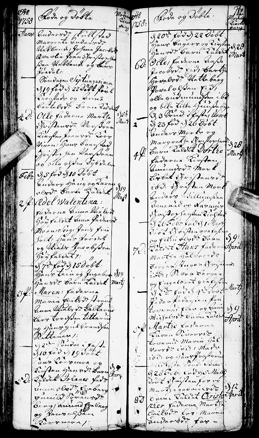 Aurskog prestekontor Kirkebøker, SAO/A-10304a/F/Fa/L0002: Parish register (official) no. I 2, 1735-1766, p. 184