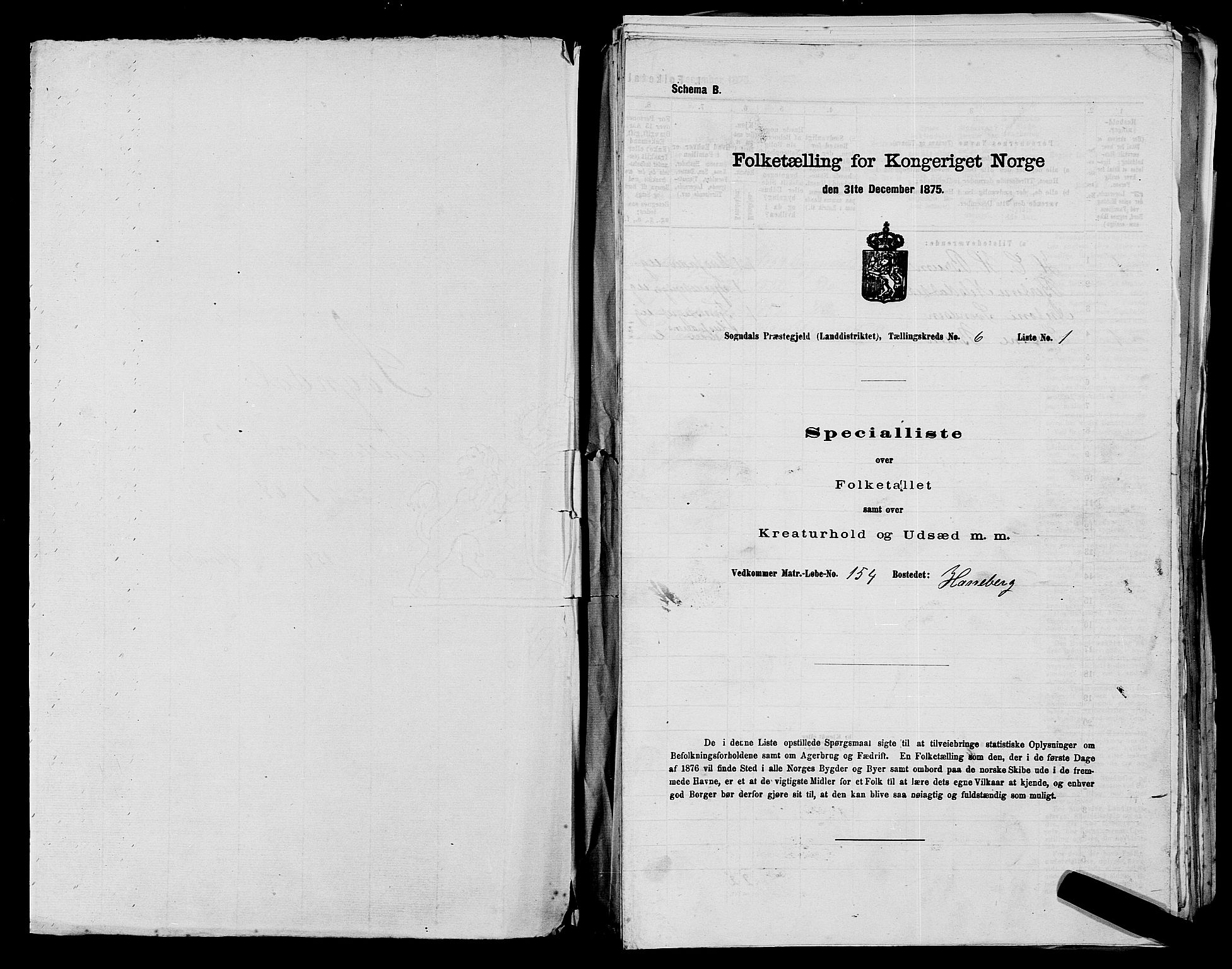 SAST, 1875 census for 1111L Sokndal/Sokndal, 1875, p. 427