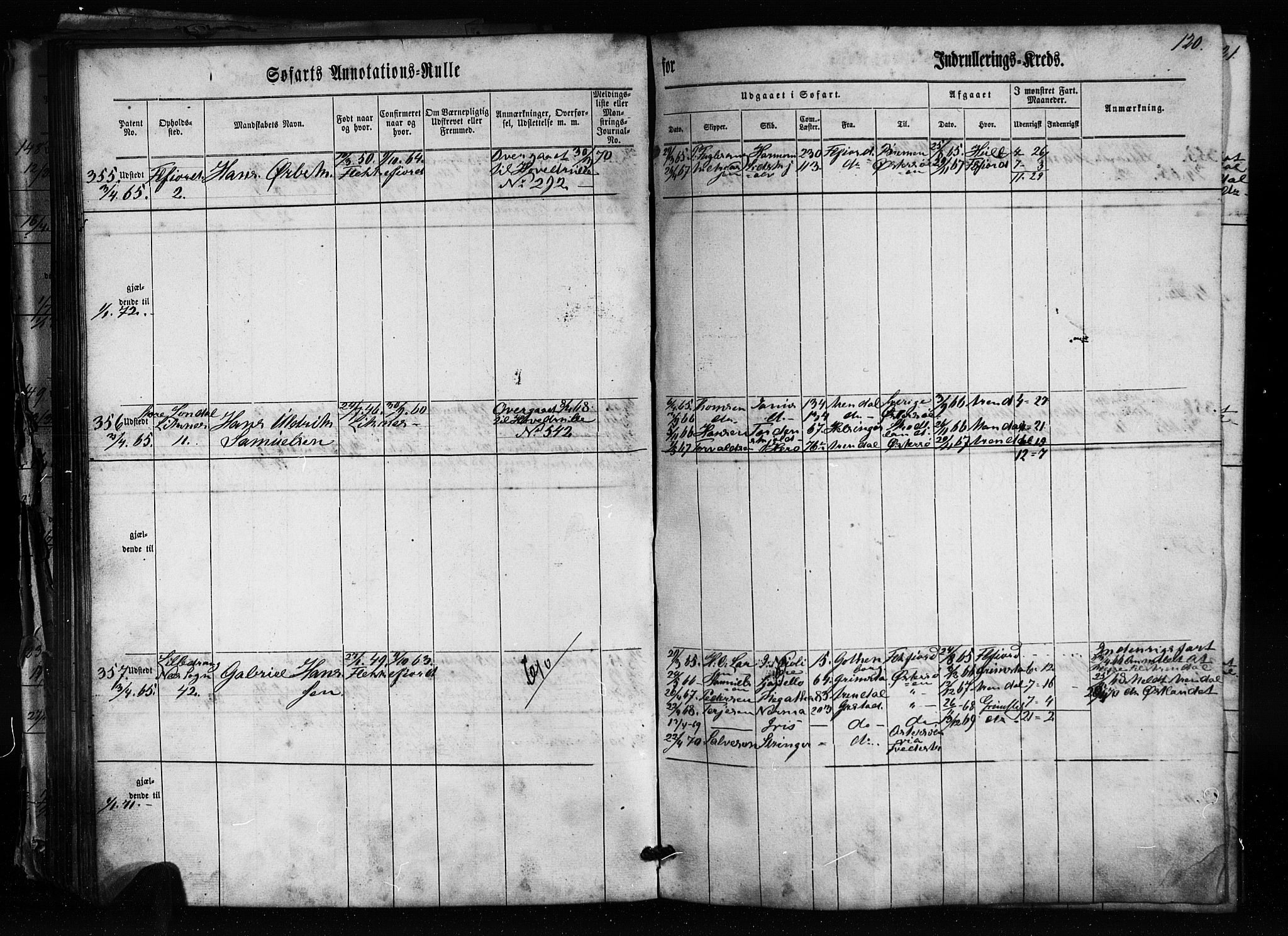 Flekkefjord mønstringskrets, AV/SAK-2031-0018/F/Fa/L0004: Annotasjonsrulle nr 1-435 med register, Æ-1, 1860-1867, p. 141