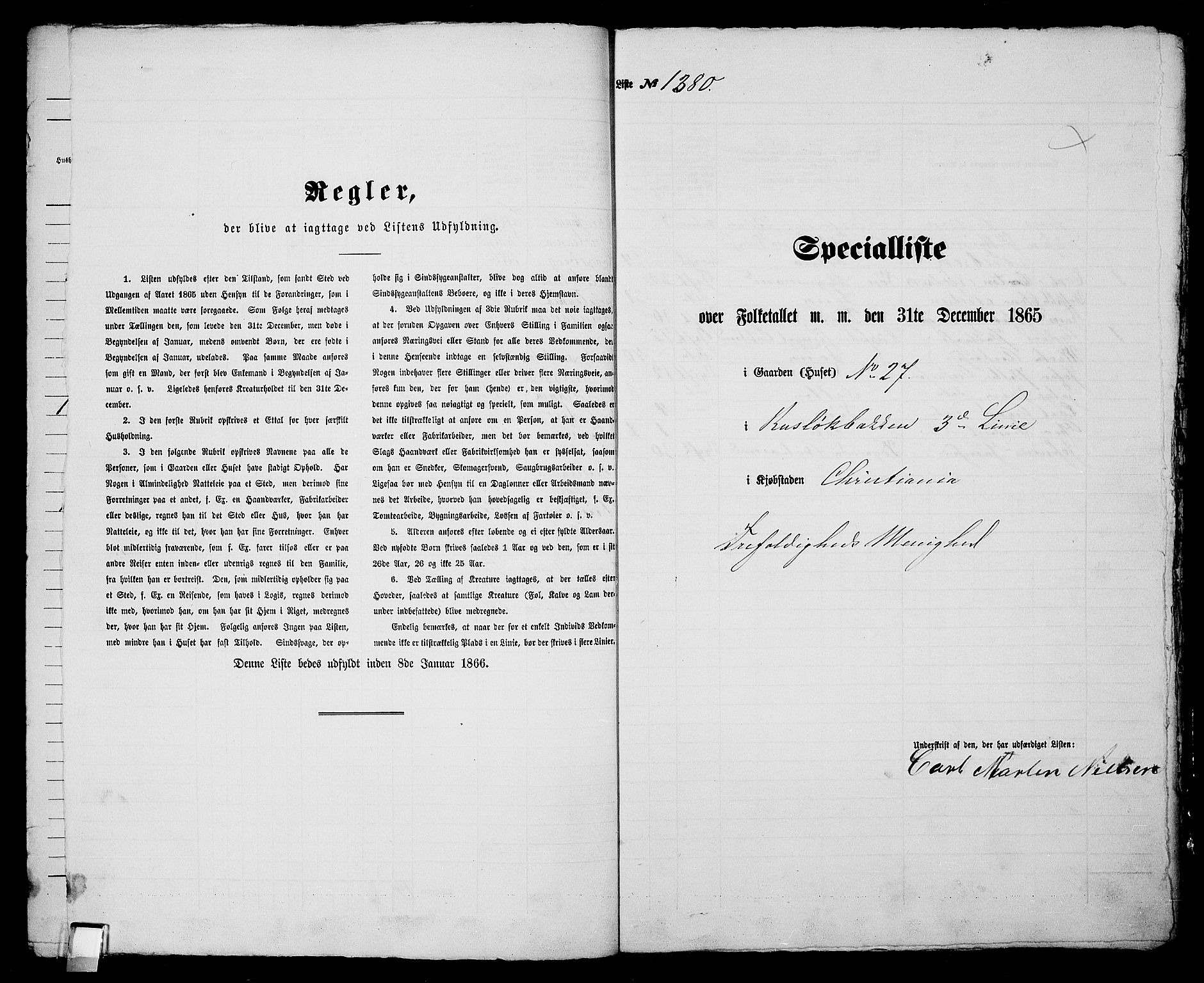 RA, 1865 census for Kristiania, 1865, p. 3121