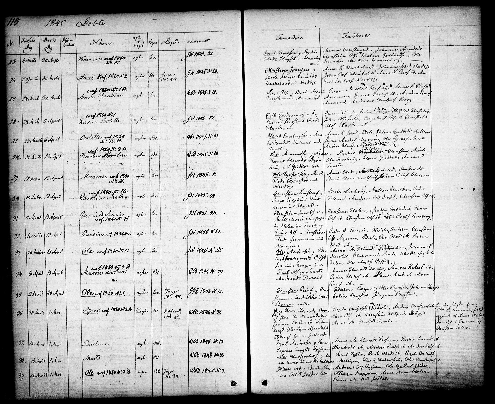 Aurskog prestekontor Kirkebøker, AV/SAO-A-10304a/F/Fa/L0006: Parish register (official) no. I 6, 1829-1853, p. 115