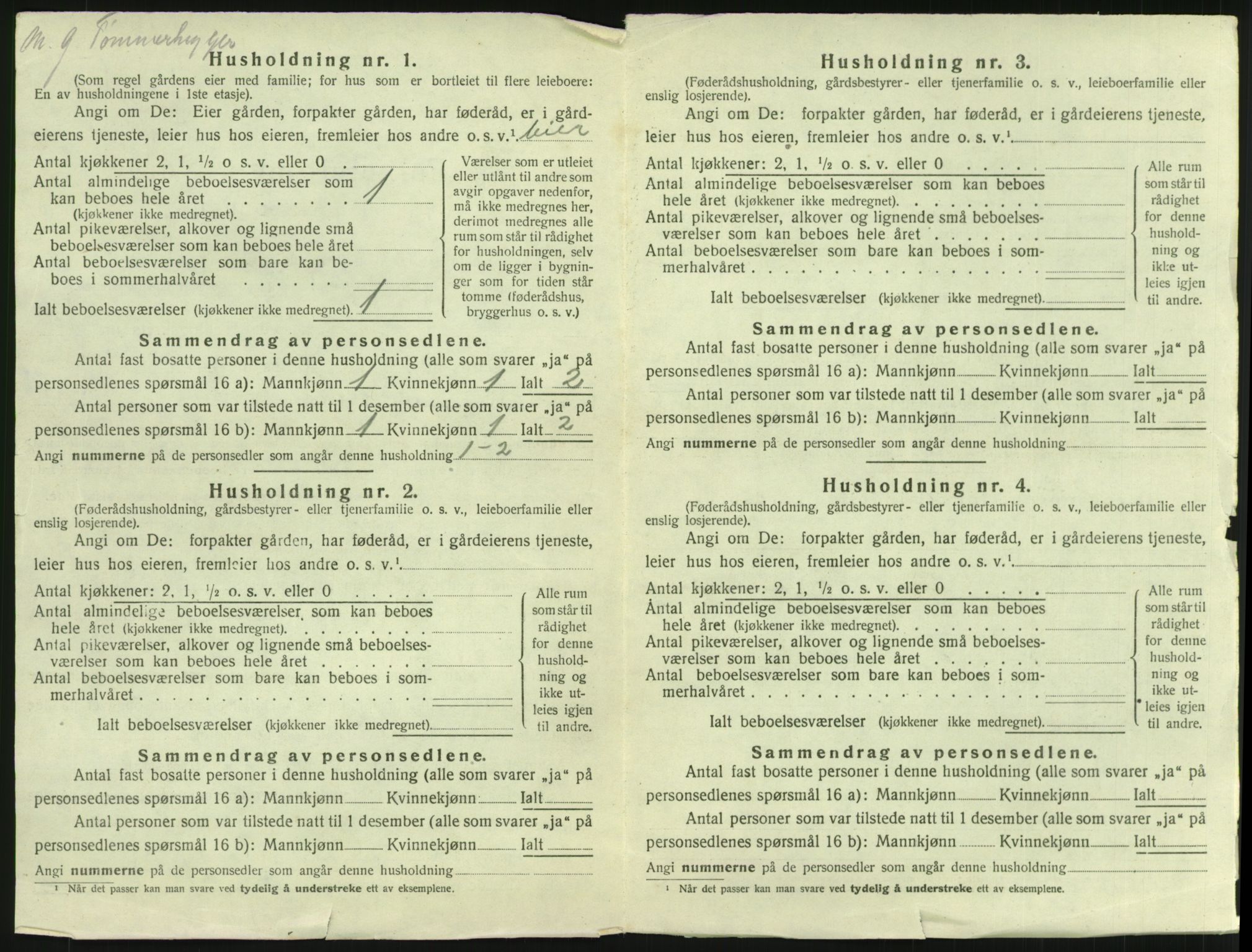 SAH, 1920 census for Sør-Fron, 1920, p. 1128