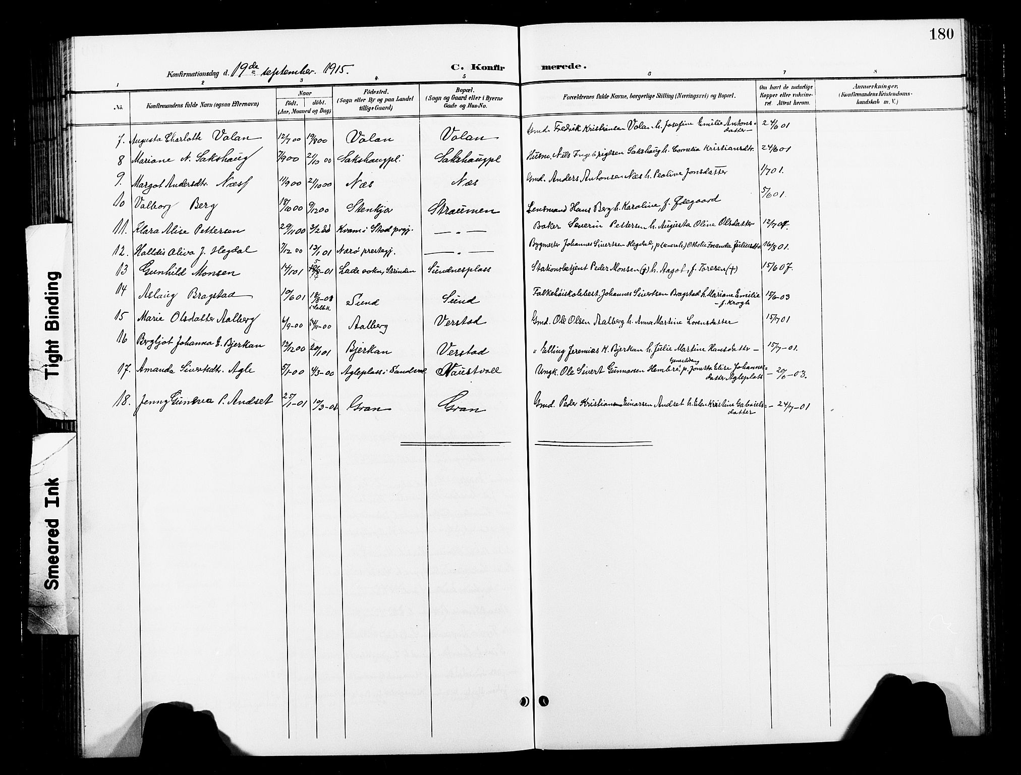 Ministerialprotokoller, klokkerbøker og fødselsregistre - Nord-Trøndelag, AV/SAT-A-1458/730/L0302: Parish register (copy) no. 730C05, 1898-1924, p. 180