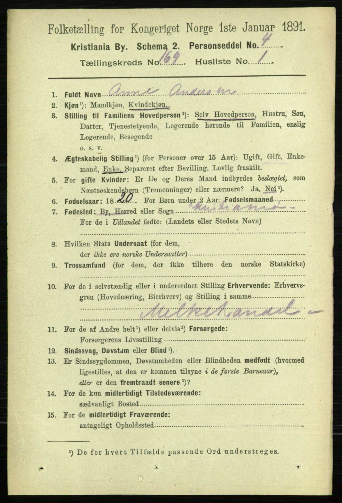 RA, 1891 census for 0301 Kristiania, 1891, p. 98901