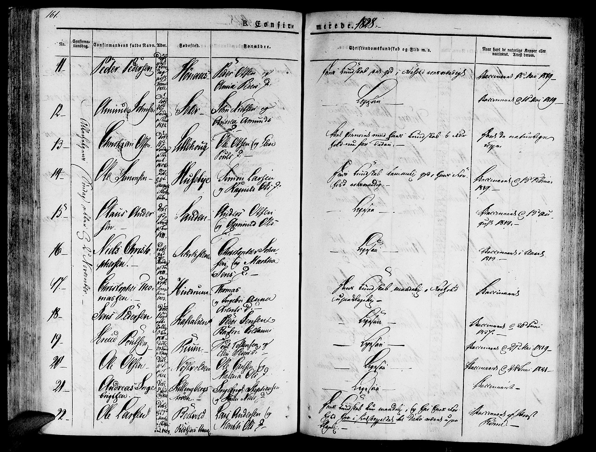 Ministerialprotokoller, klokkerbøker og fødselsregistre - Nord-Trøndelag, SAT/A-1458/701/L0006: Parish register (official) no. 701A06, 1825-1841, p. 161