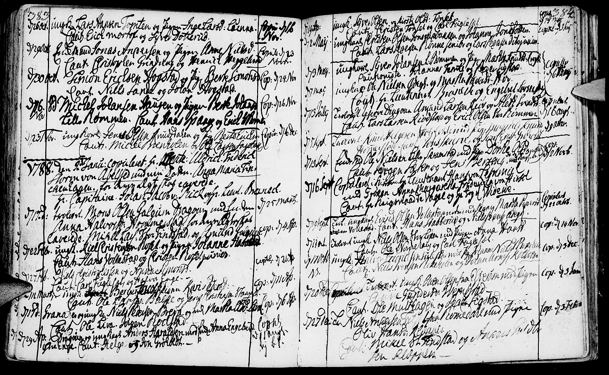 Løten prestekontor, SAH/PREST-022/K/Ka/L0003: Parish register (official) no. 3, 1773-1800, p. 383-384