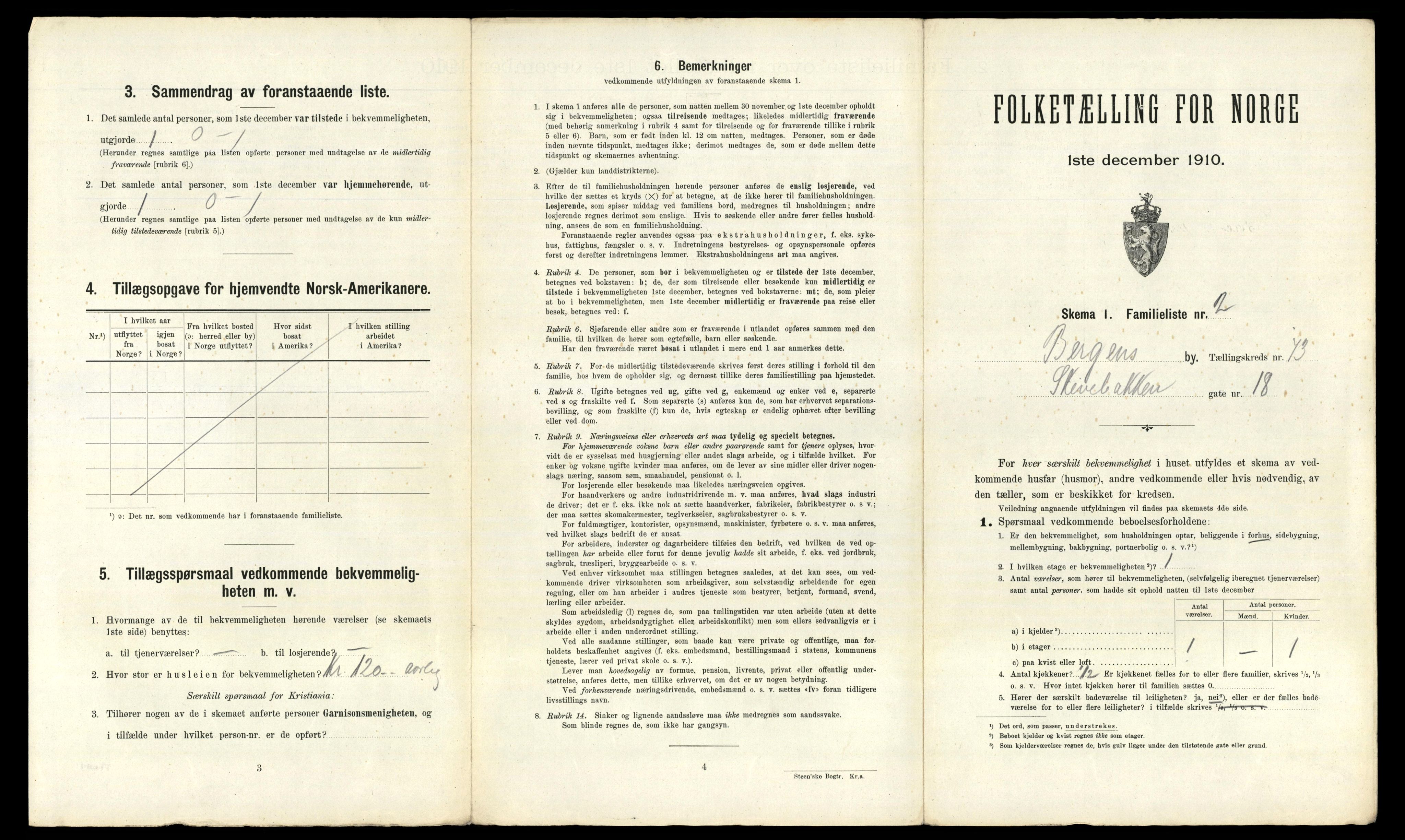 RA, 1910 census for Bergen, 1910, p. 25299