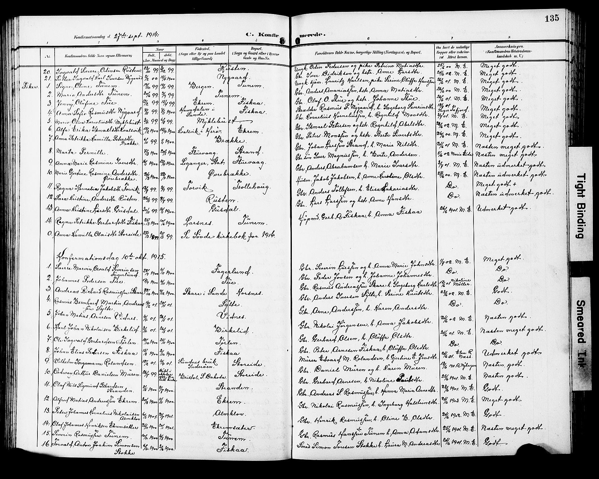Ministerialprotokoller, klokkerbøker og fødselsregistre - Møre og Romsdal, SAT/A-1454/501/L0018: Parish register (copy) no. 501C04, 1902-1930, p. 135