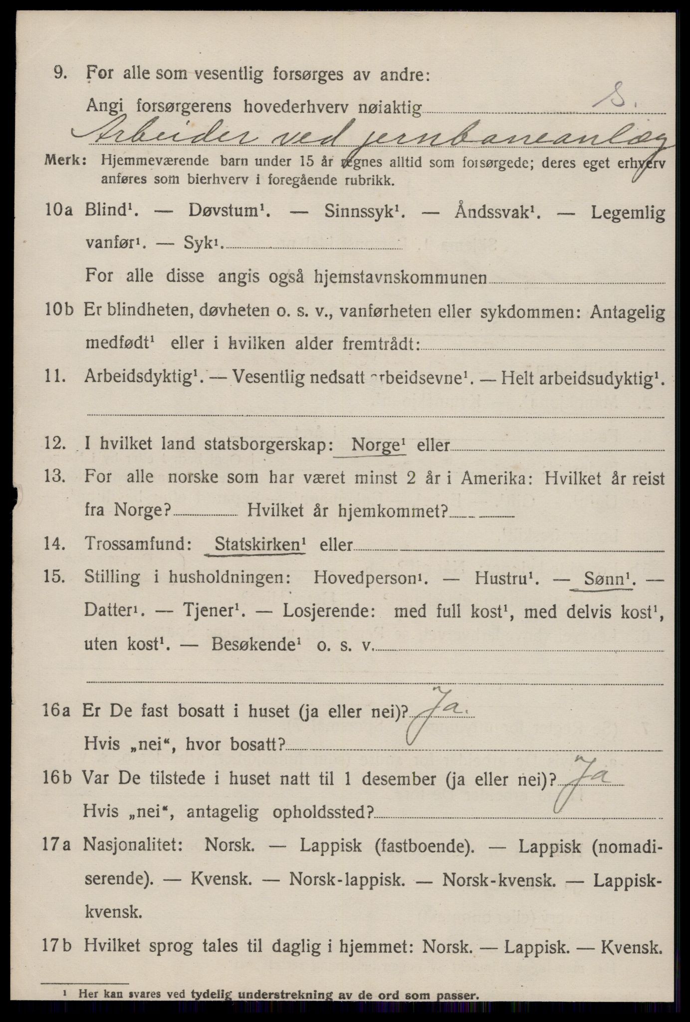 SAT, 1920 census for Soknedal, 1920, p. 1861