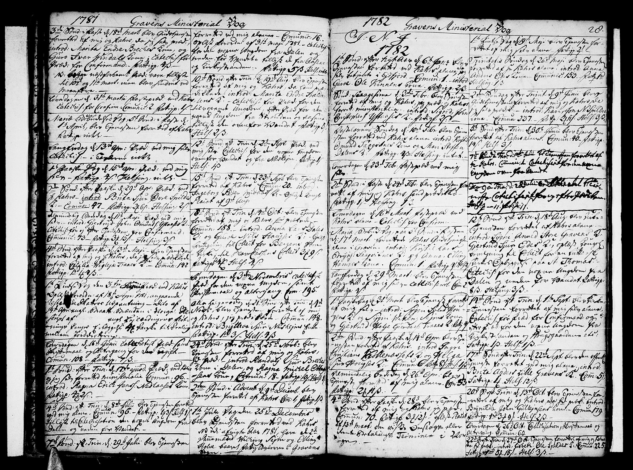 Ulvik sokneprestembete, SAB/A-78801/H/Haa: Parish register (official) no. A 10, 1745-1792, p. 28