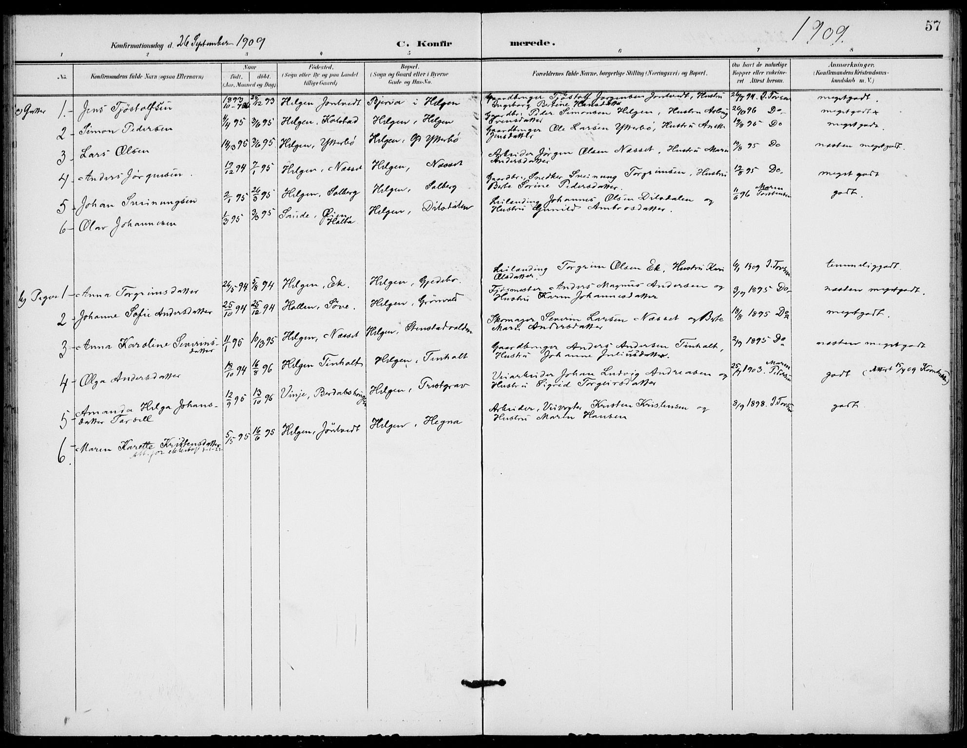Holla kirkebøker, AV/SAKO-A-272/F/Fa/L0011: Parish register (official) no. 11, 1897-1928, p. 57