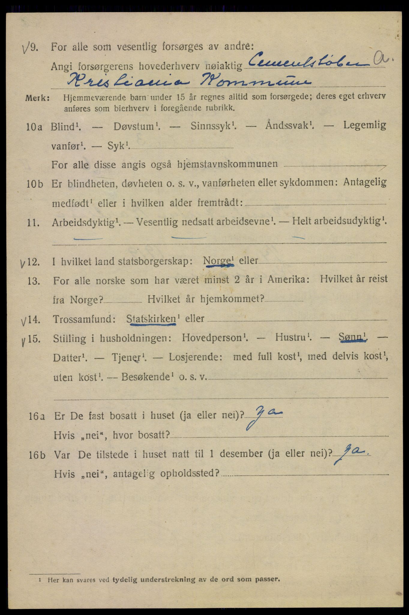 SAO, 1920 census for Kristiania, 1920, p. 304890