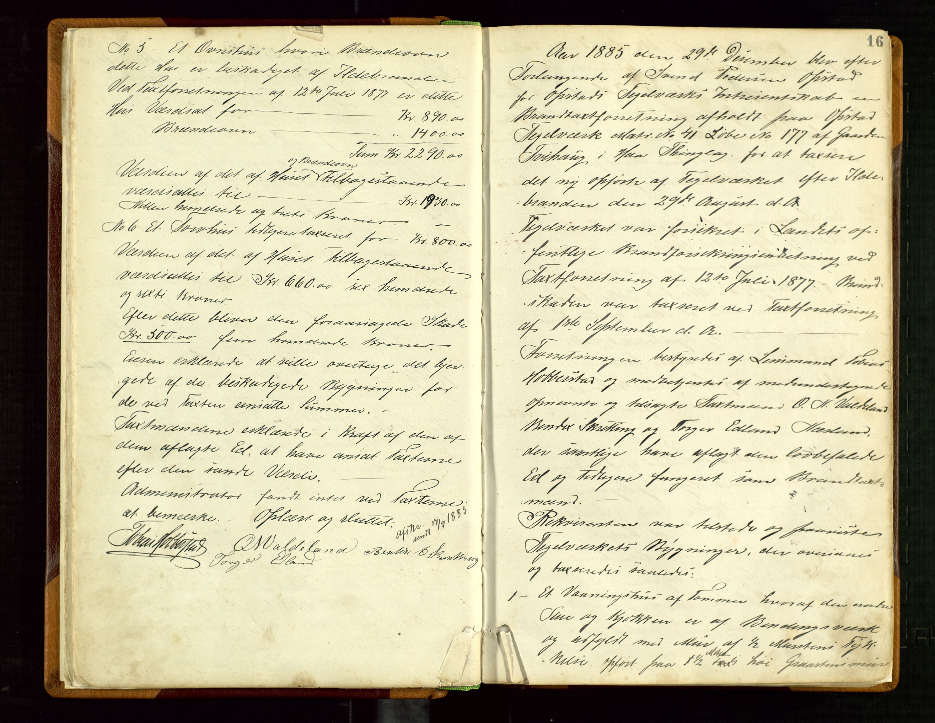 Hå lensmannskontor, AV/SAST-A-100456/Goa/L0002: Takstprotokoll, 1883-1919, p. 15b-16a
