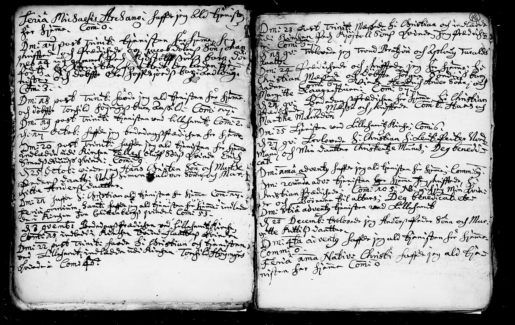 Heddal kirkebøker, SAKO/A-268/F/Fa/L0002: Parish register (official) no. I 2, 1699-1722, p. 46