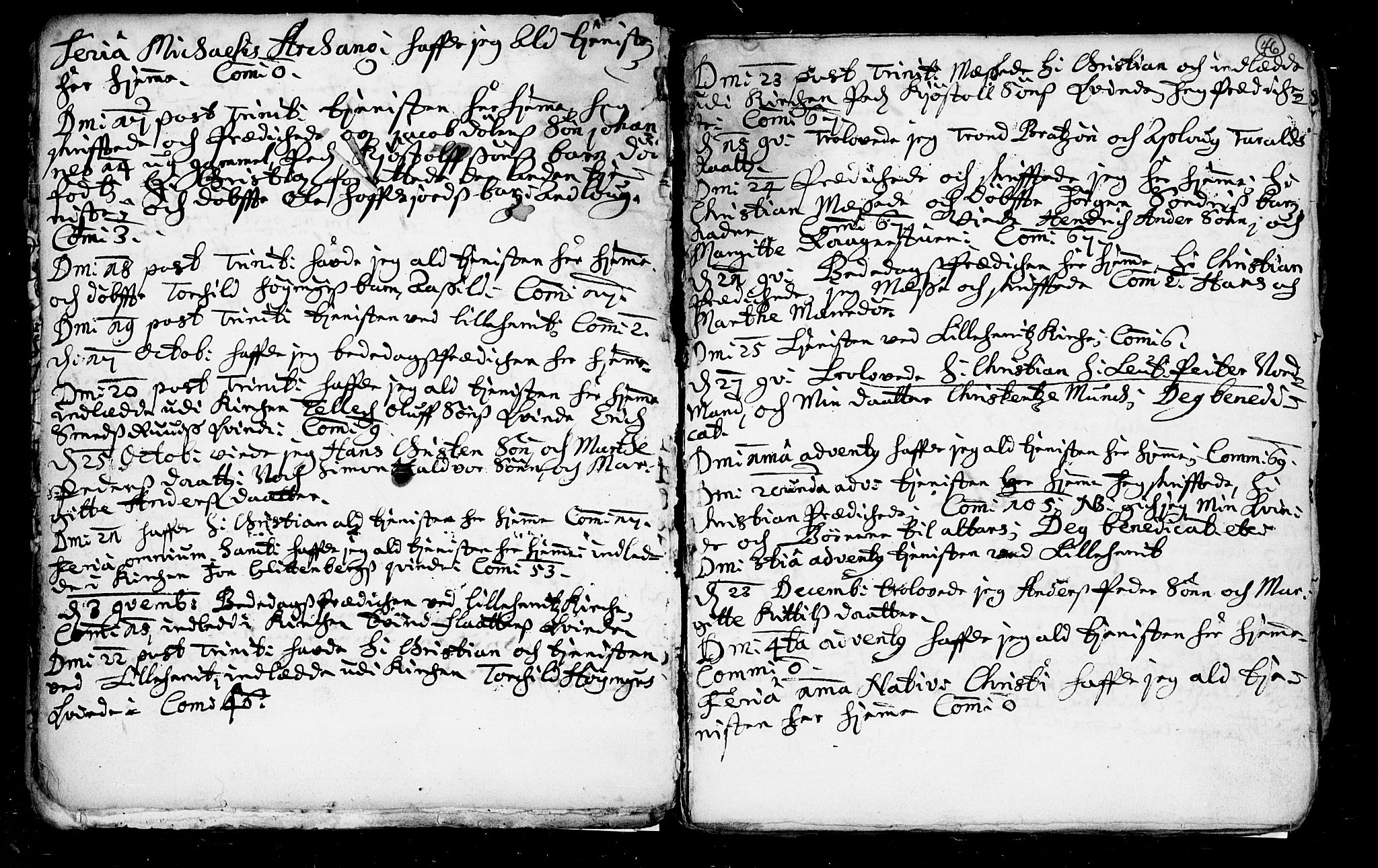 Heddal kirkebøker, AV/SAKO-A-268/F/Fa/L0002: Parish register (official) no. I 2, 1699-1722, p. 46