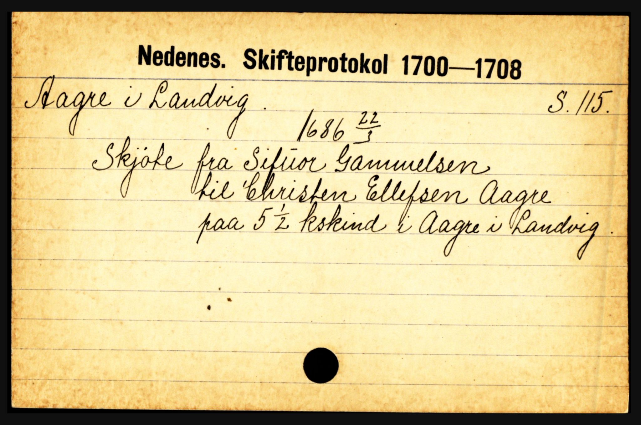 Nedenes sorenskriveri før 1824, AV/SAK-1221-0007/H, p. 34643