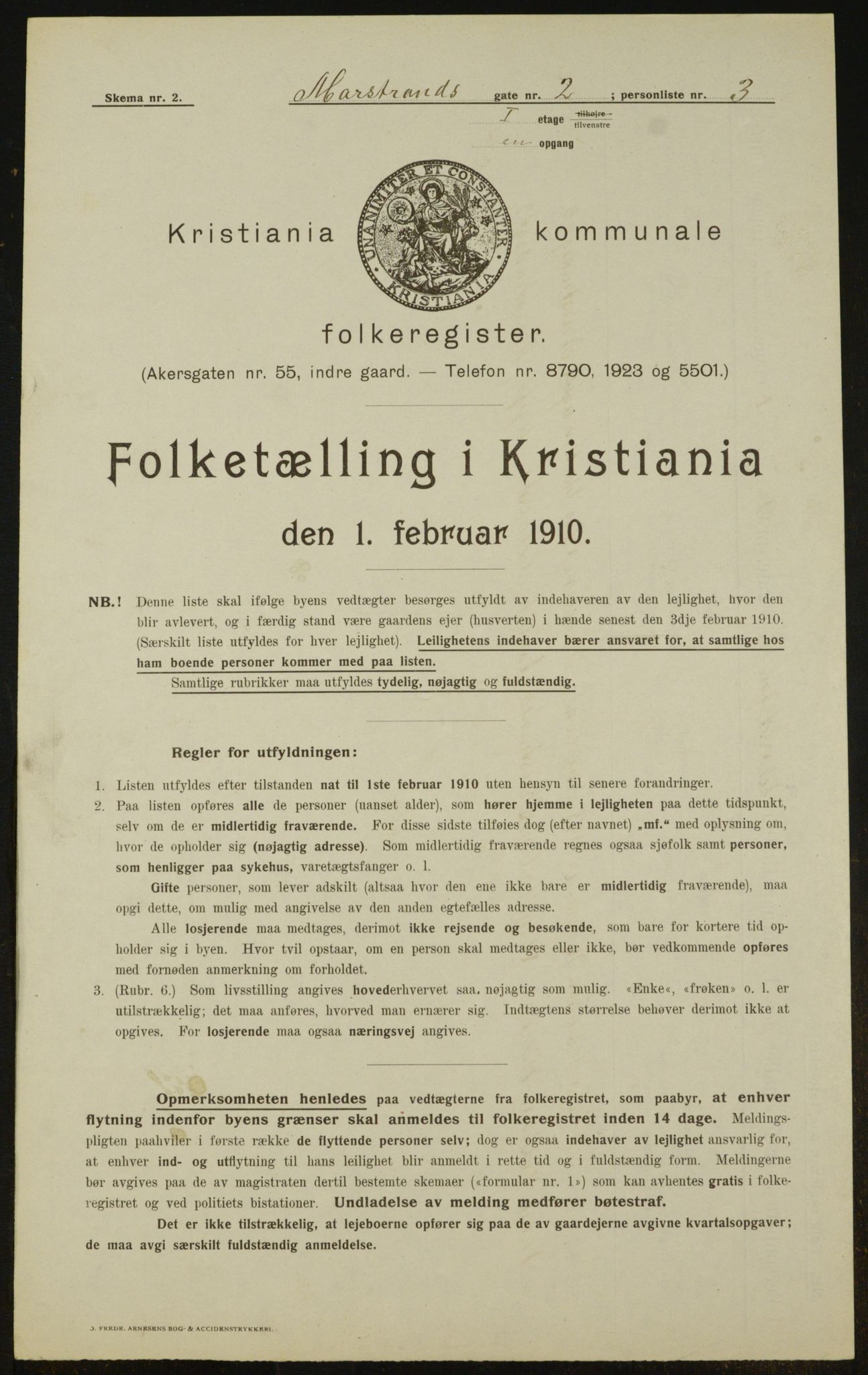 OBA, Municipal Census 1910 for Kristiania, 1910, p. 62559