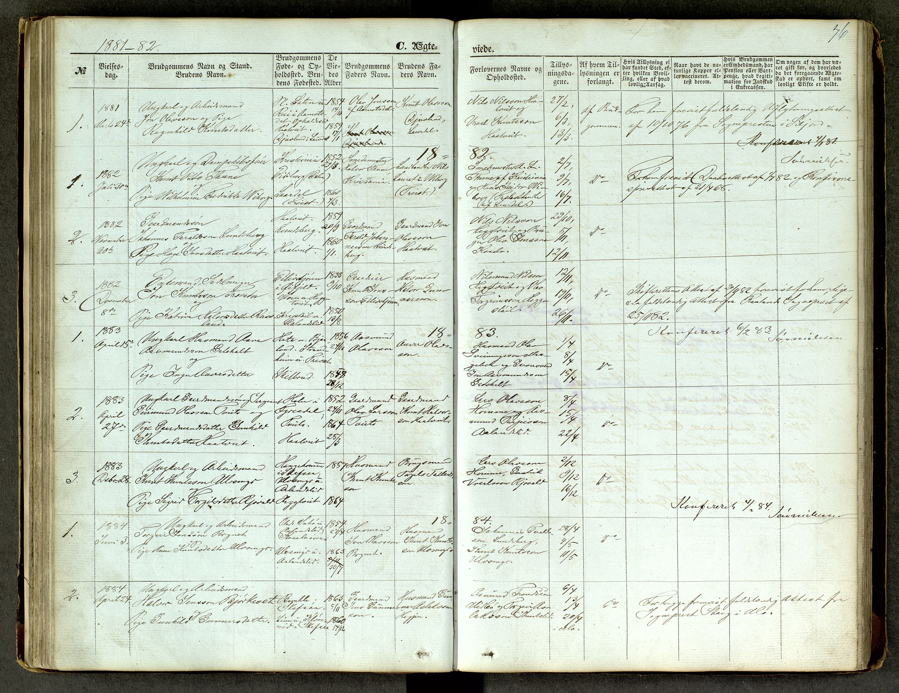 Lårdal kirkebøker, SAKO/A-284/G/Ga/L0002: Parish register (copy) no. I 2, 1861-1890, p. 76