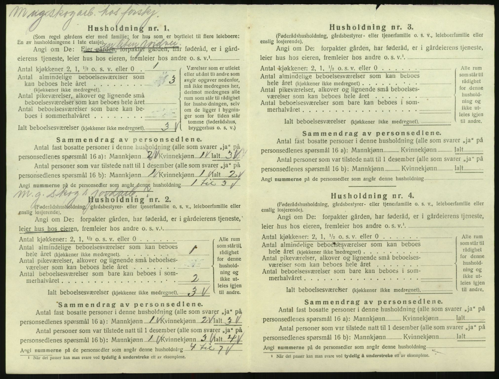 SAK, 1920 census for Evje, 1920, p. 531