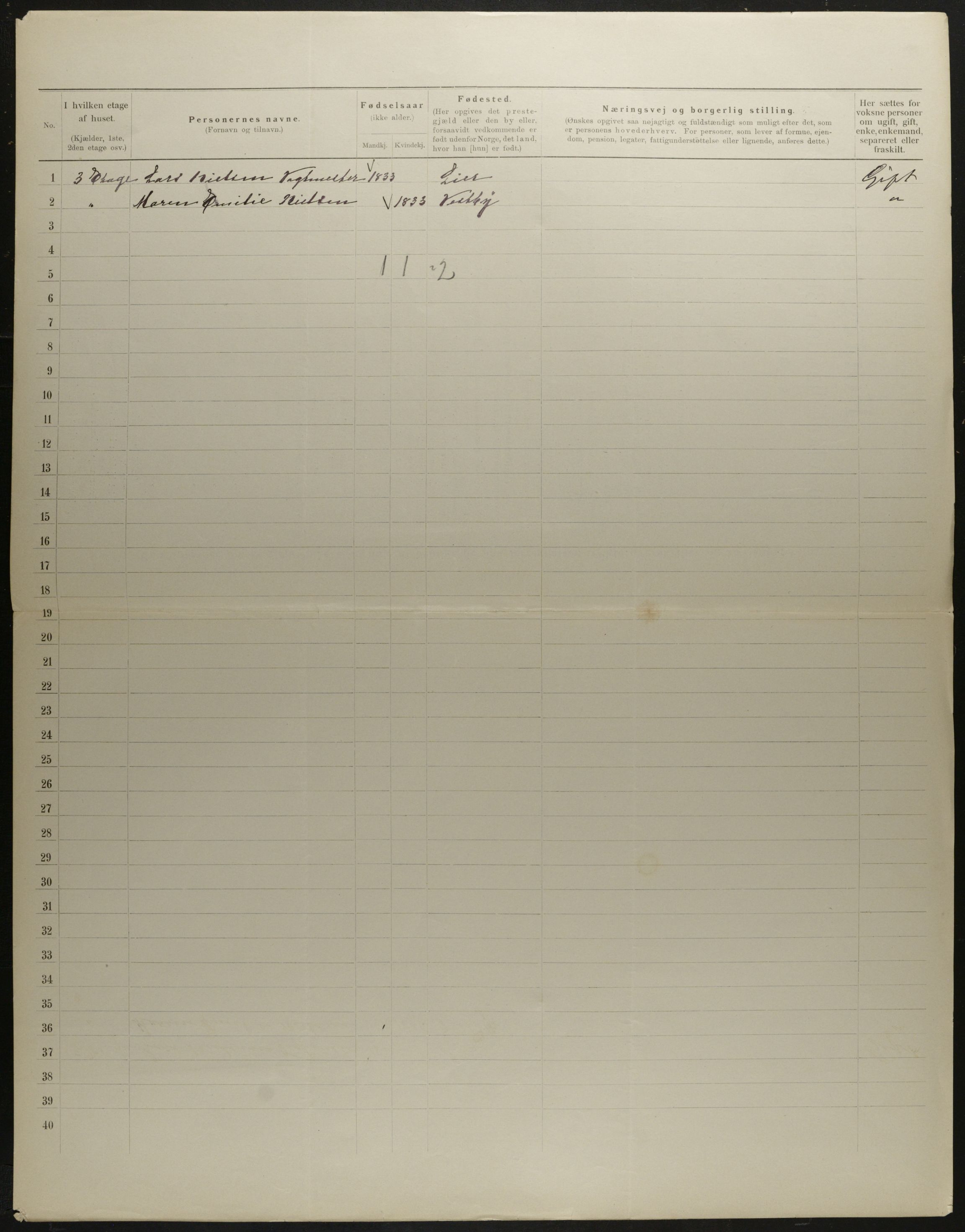 OBA, Municipal Census 1901 for Kristiania, 1901, p. 6550