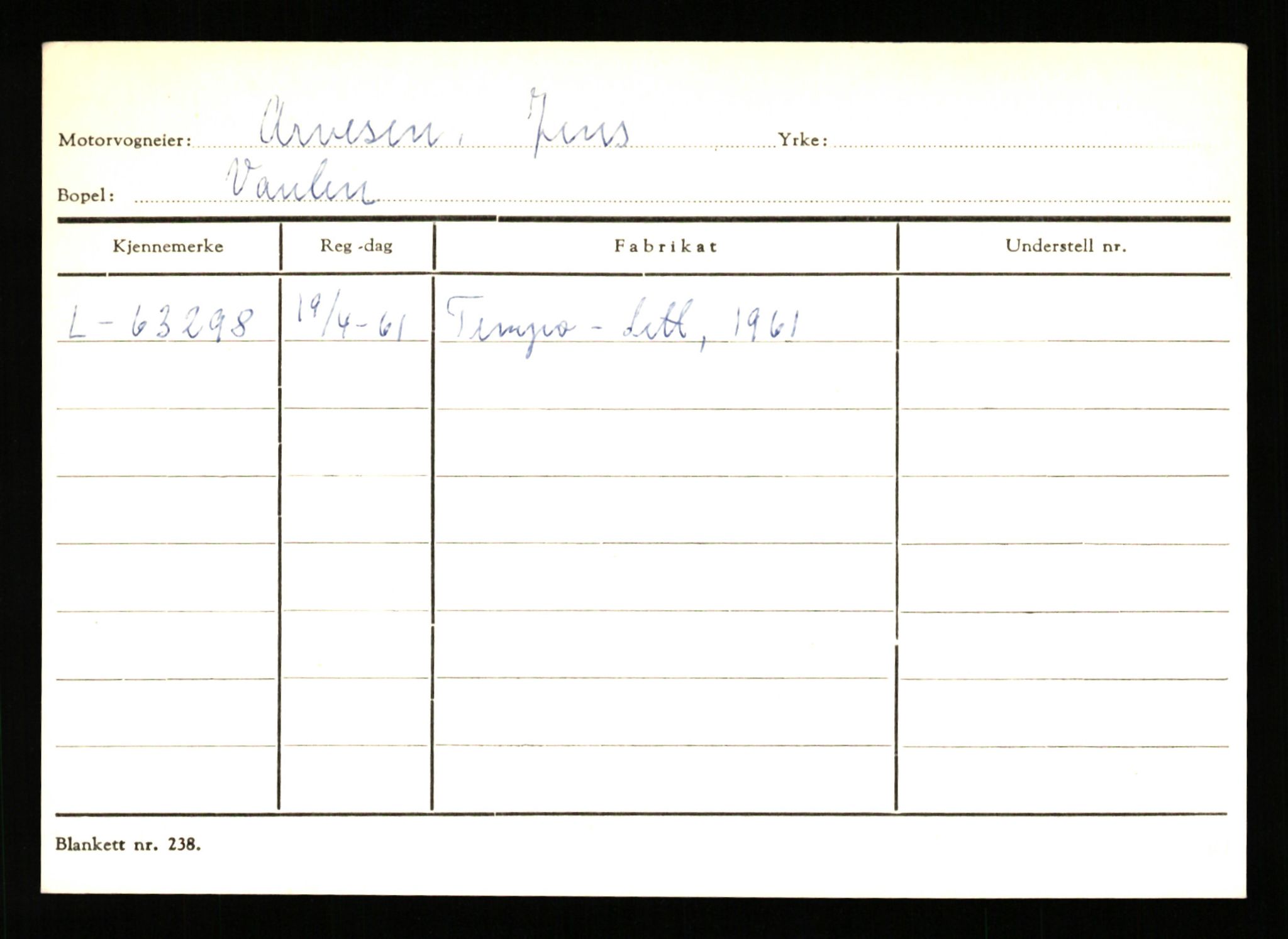 Stavanger trafikkstasjon, SAST/A-101942/0/H/L0001: Abarbanell - Askerud, 1930-1971, p. 2702