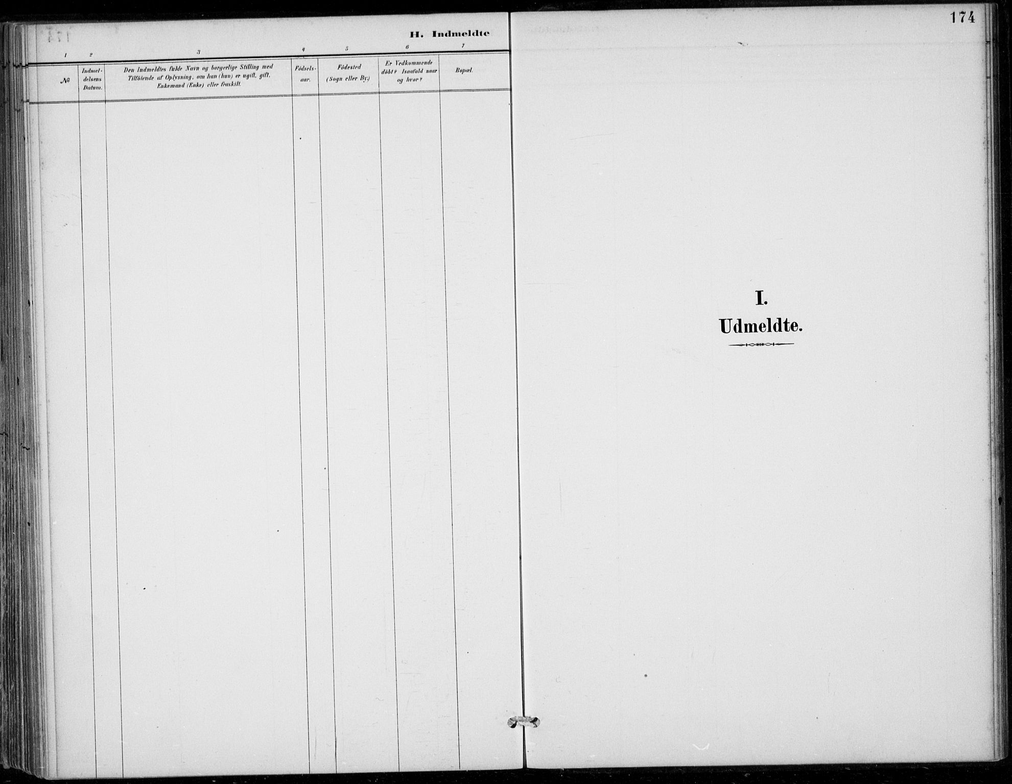 Strandebarm sokneprestembete, SAB/A-78401/H/Haa: Parish register (official) no. D  1, 1886-1912, p. 174