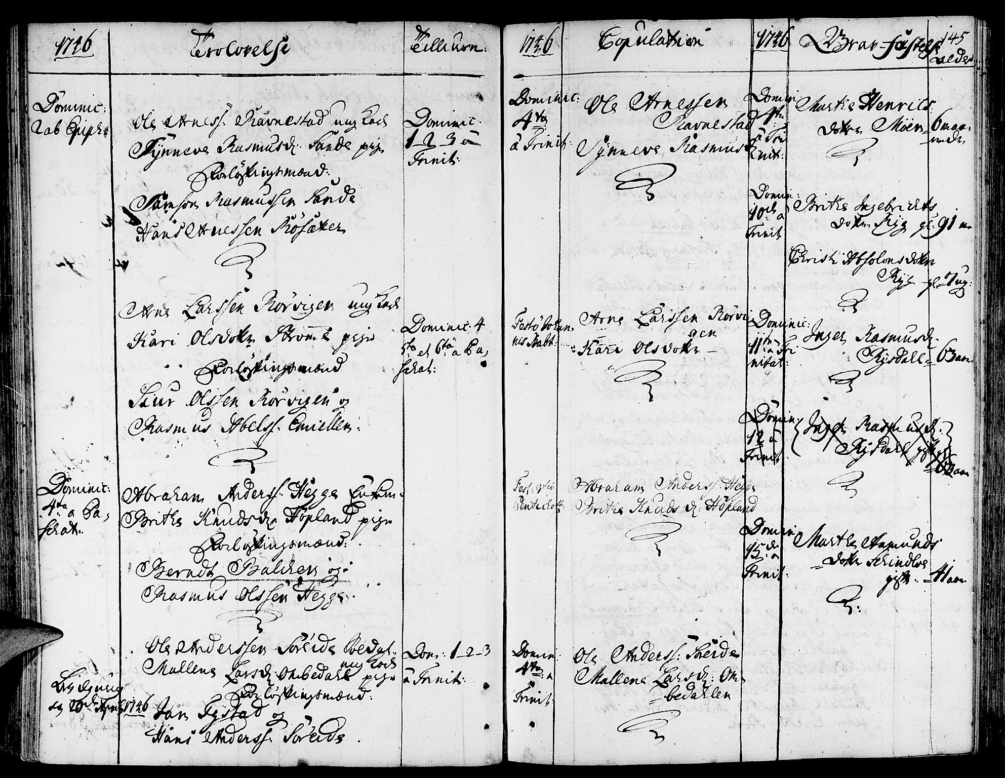 Gloppen sokneprestembete, AV/SAB-A-80101/H/Haa/Haaa/L0003: Parish register (official) no. A 3, 1739-1757, p. 145