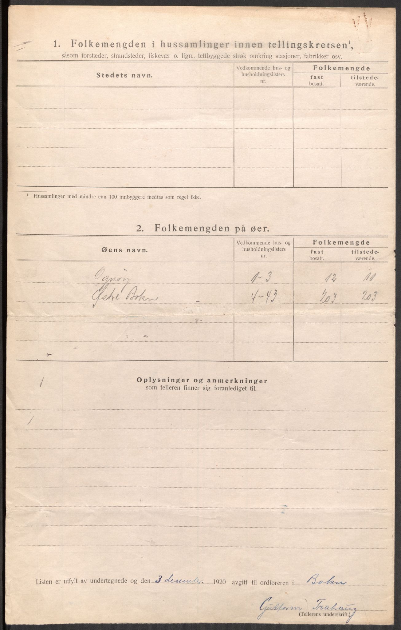 SAST, 1920 census for Bokn, 1920, p. 11