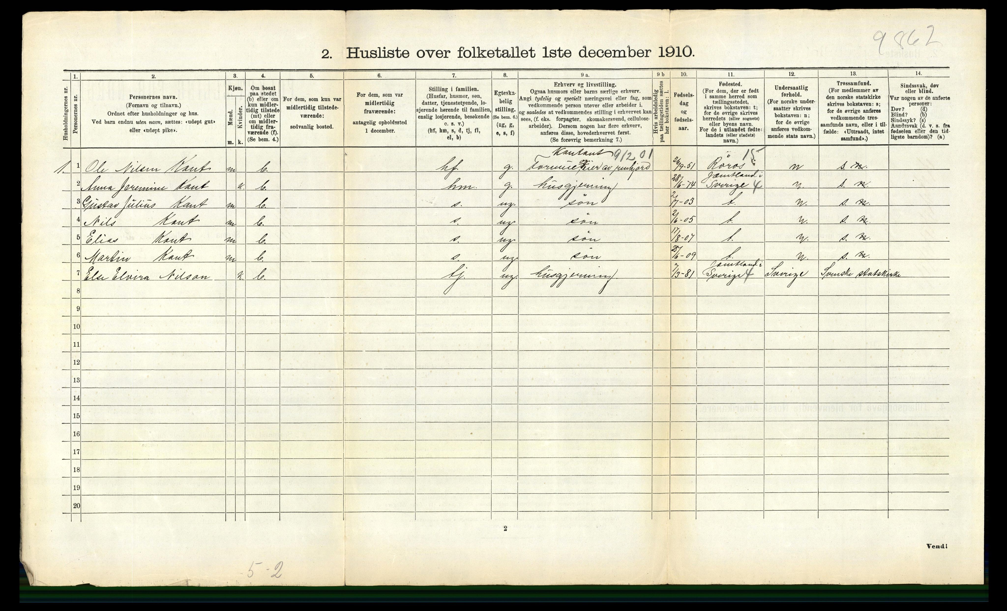 RA, 1910 census for Oppdal, 1910, p. 1224