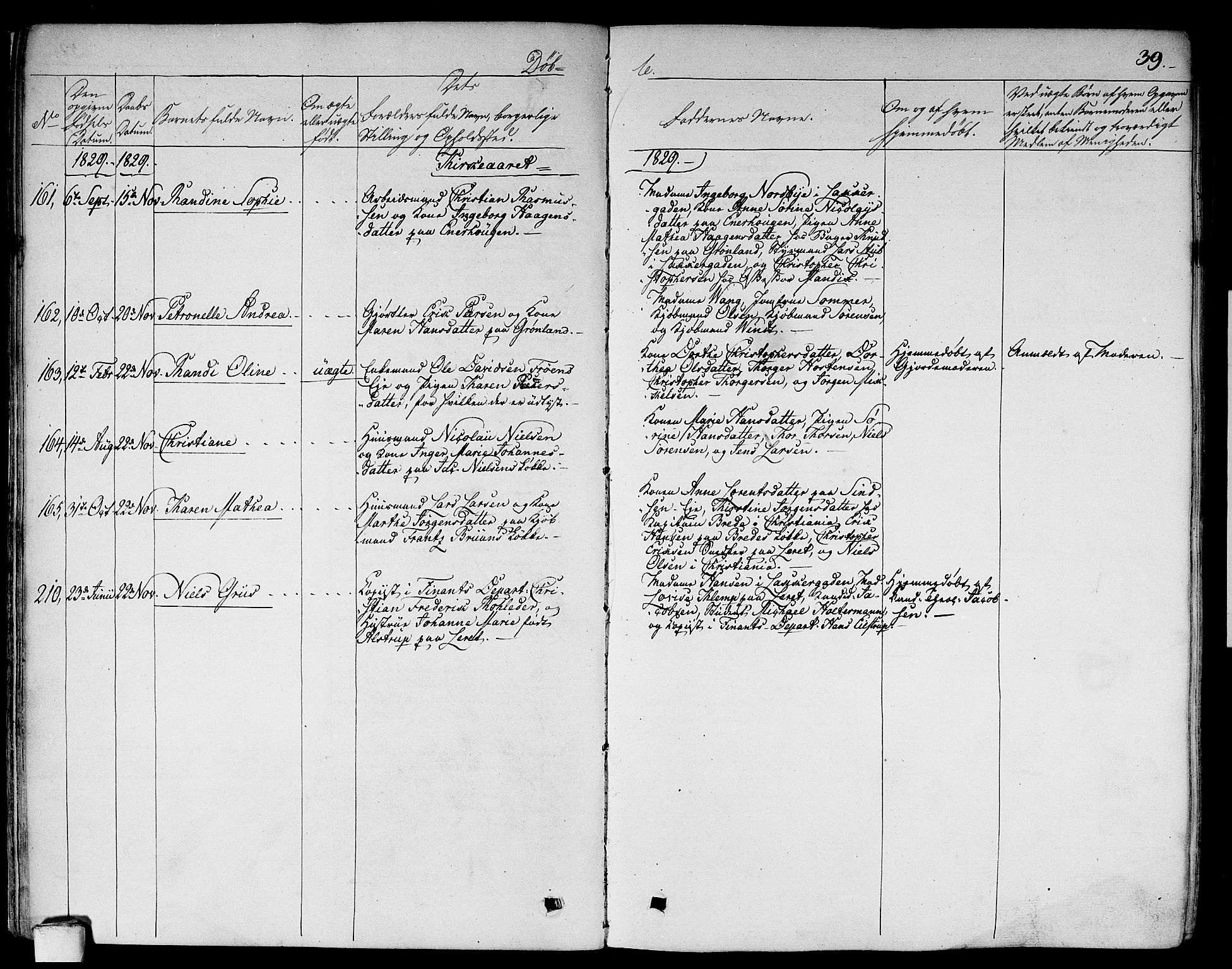 Aker prestekontor kirkebøker, AV/SAO-A-10861/F/L0013: Parish register (official) no. 13, 1828-1837, p. 39